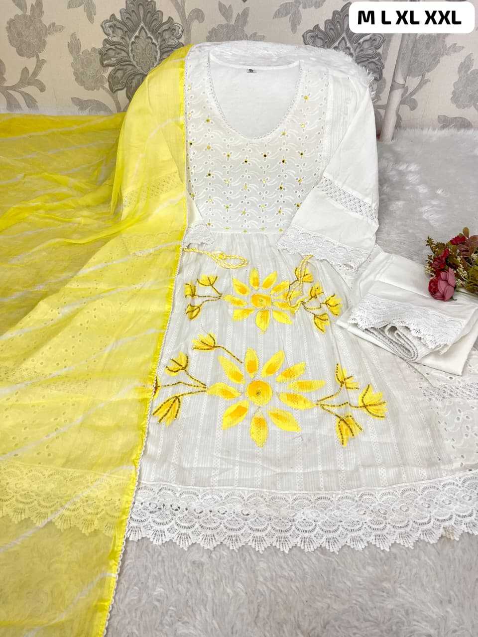 Ynf Cotton KESH684 DEVA Kurti Wholesale Party Wear Kurtis Designer Kurtis White Kurtis Manufacturer- Kapda Export