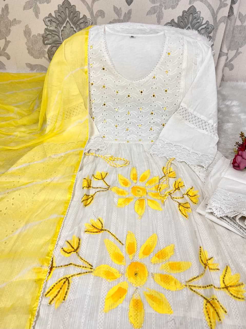 Ynf Cotton KESH684 DEVA Kurti Wholesale Party Wear Kurtis Designer Kurtis White Kurtis Manufacturer- Kapda Export