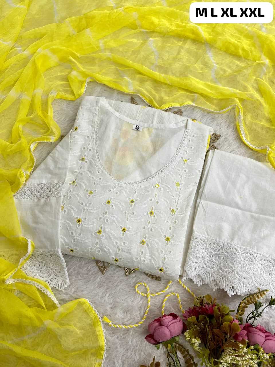 Ynf Cotton KESH684 DEVA Kurti Wholesale Party Wear Kurtis Designer Kurtis White Kurtis Manufacturer- Kapda Export