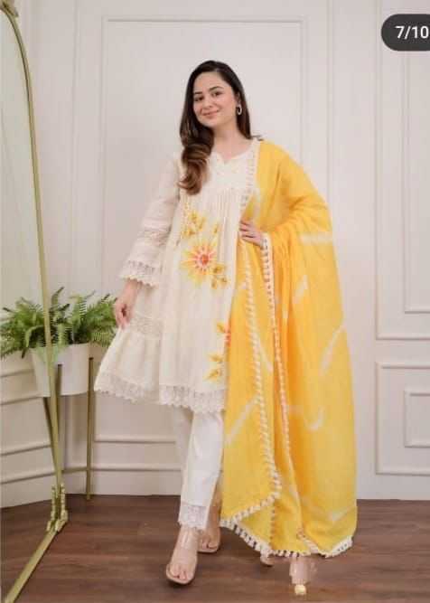 Ynf Cotton KESH684 DEVA Kurti Wholesale Party Wear Kurtis Designer Kurtis White Kurtis Manufacturer- Kapda Export