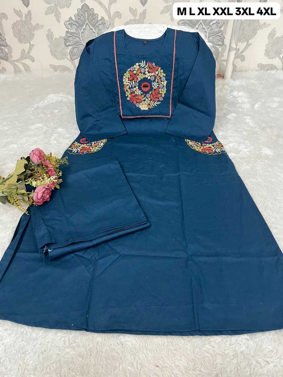 Ynf Cotton KESH684 SHIVE Kurti Wholesale Designer Kurtis Mirror Work Kurti Round Neck Kurtis Manufacturer- Kapda Export