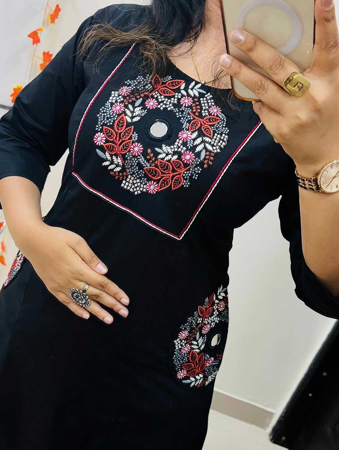 Ynf Cotton KESH684 SHIVE Kurti Wholesale Designer Kurtis Mirror Work Kurti Round Neck Kurtis Manufacturer- Kapda Export