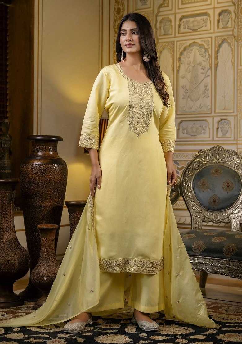 Ynf Cotton KESH702 RIDIYA Kurti Wholesale Embroidered Kurtis Full Sleeve Kurti Round Neck Kurtis Manufacturer- Kapda Export