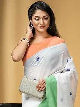 Ynf Cotton Linen RIN132 2024 Sarees Festive Collections Wholesale Cotton Linen Sarees Indian Sarees Independence Day Collections Manufacturer- Kapda Export