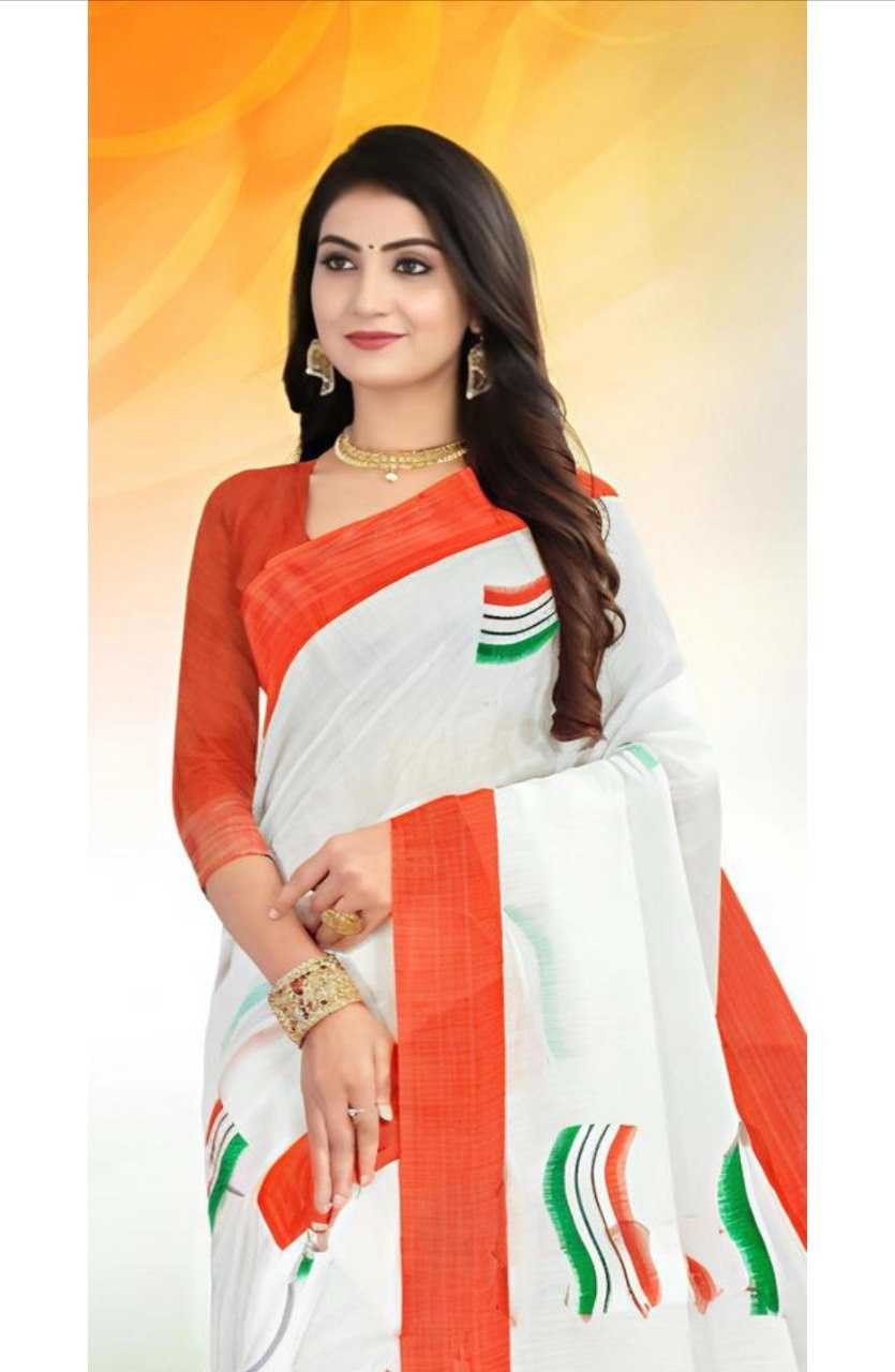Ynf Cotton Linen RIN132 2024 Sarees Festive Collections Wholesale Cotton Linen Sarees Indian Sarees Independence Day Collections Manufacturer- Kapda Export