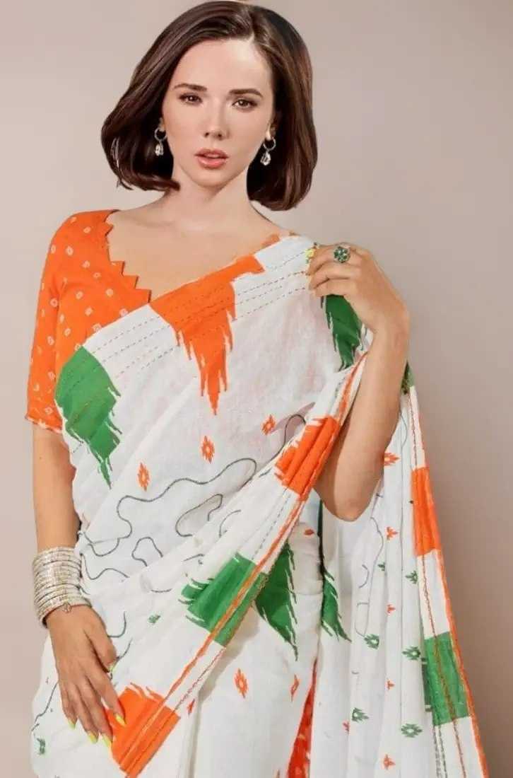 Ynf Cotton Linen RIN132 2024 Sarees Festive Collections Wholesale Cotton Linen Sarees Indian Sarees Independence Day Collections Manufacturer- Kapda Export