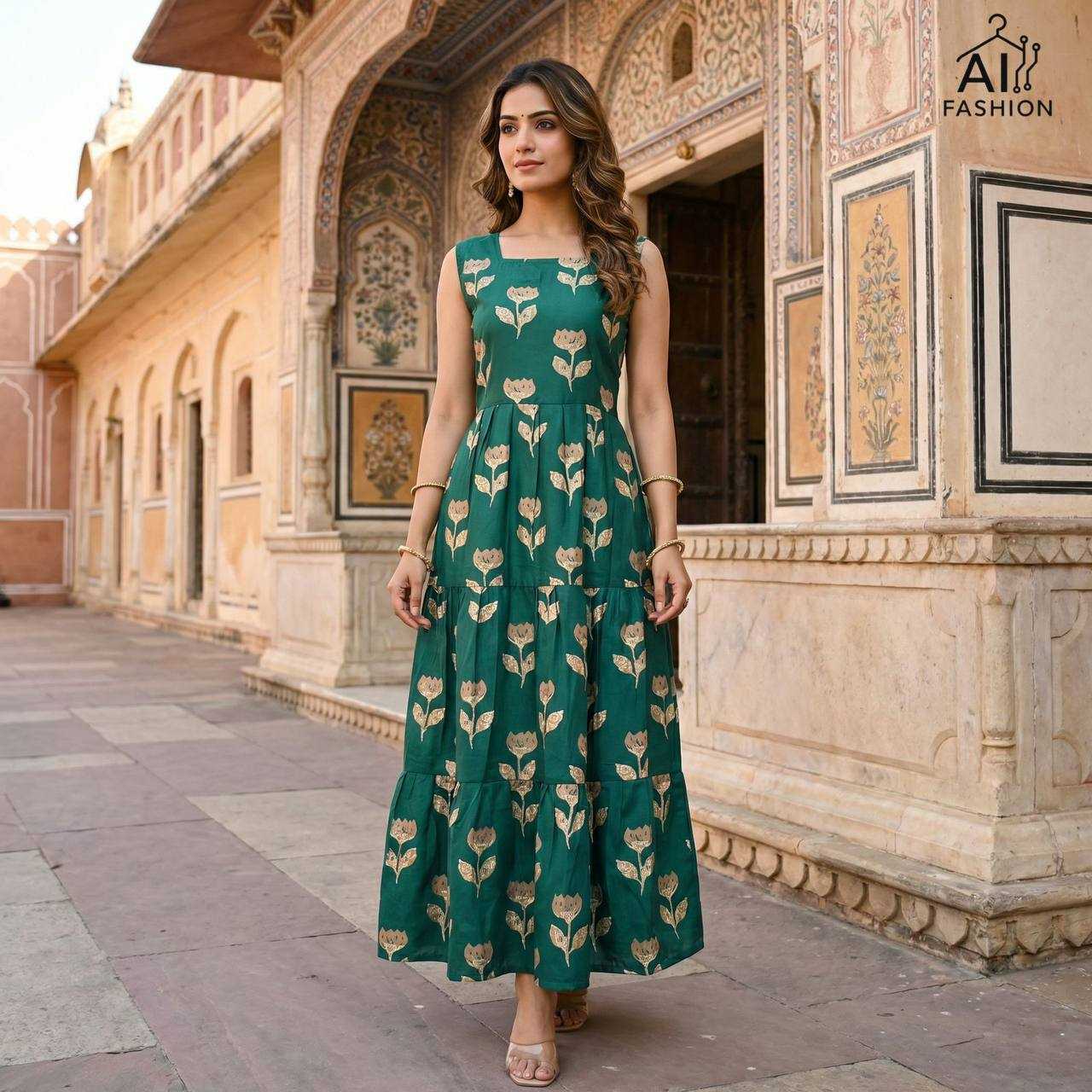 Ynf Cotton RIN125 Floral Suits & Dresses Wholesale Cotton Suits Maxi Dresses Printed Dresses Manufacturer- Kapda Export