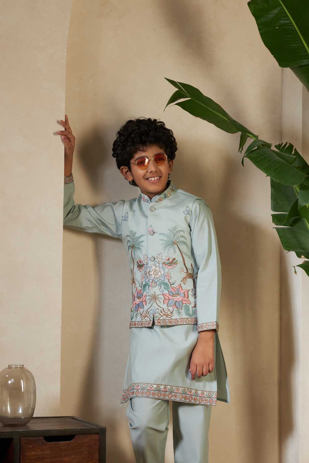 Ynf Cotton RIN202 Little Viraasat Kids Wear Wholesale Kids Kurta Pajama Kids Ethnic Gowns Kids Festive Wear Manufacturer- Kapda Export