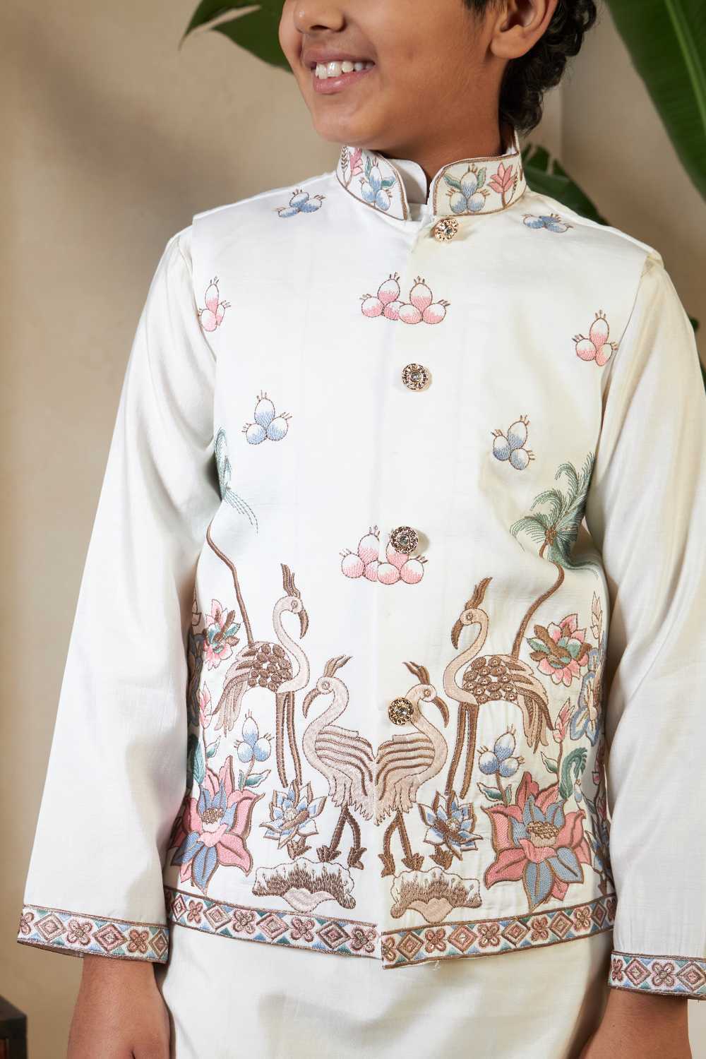 Ynf Cotton RIN202 Little Viraasat Kids Wear Wholesale Kids Kurta Pajama Kids Ethnic Gowns Kids Festive Wear Manufacturer- Kapda Export