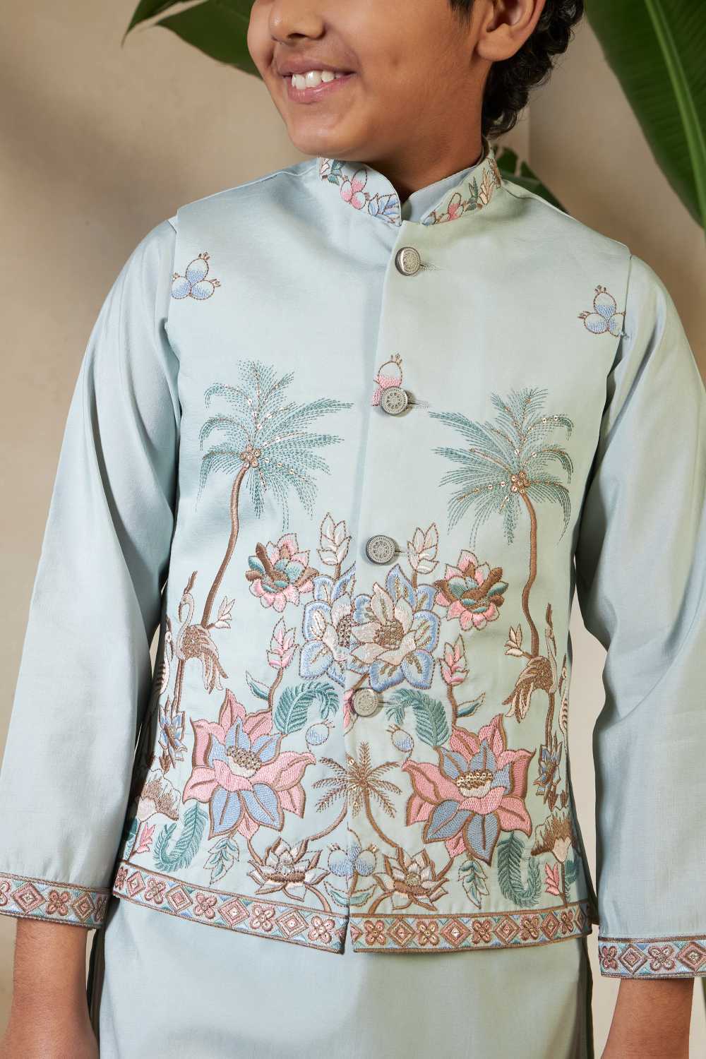 Ynf Cotton RIN202 Little Viraasat Kids Wear Wholesale Kids Kurta Pajama Kids Ethnic Gowns Kids Festive Wear Manufacturer- Kapda Export