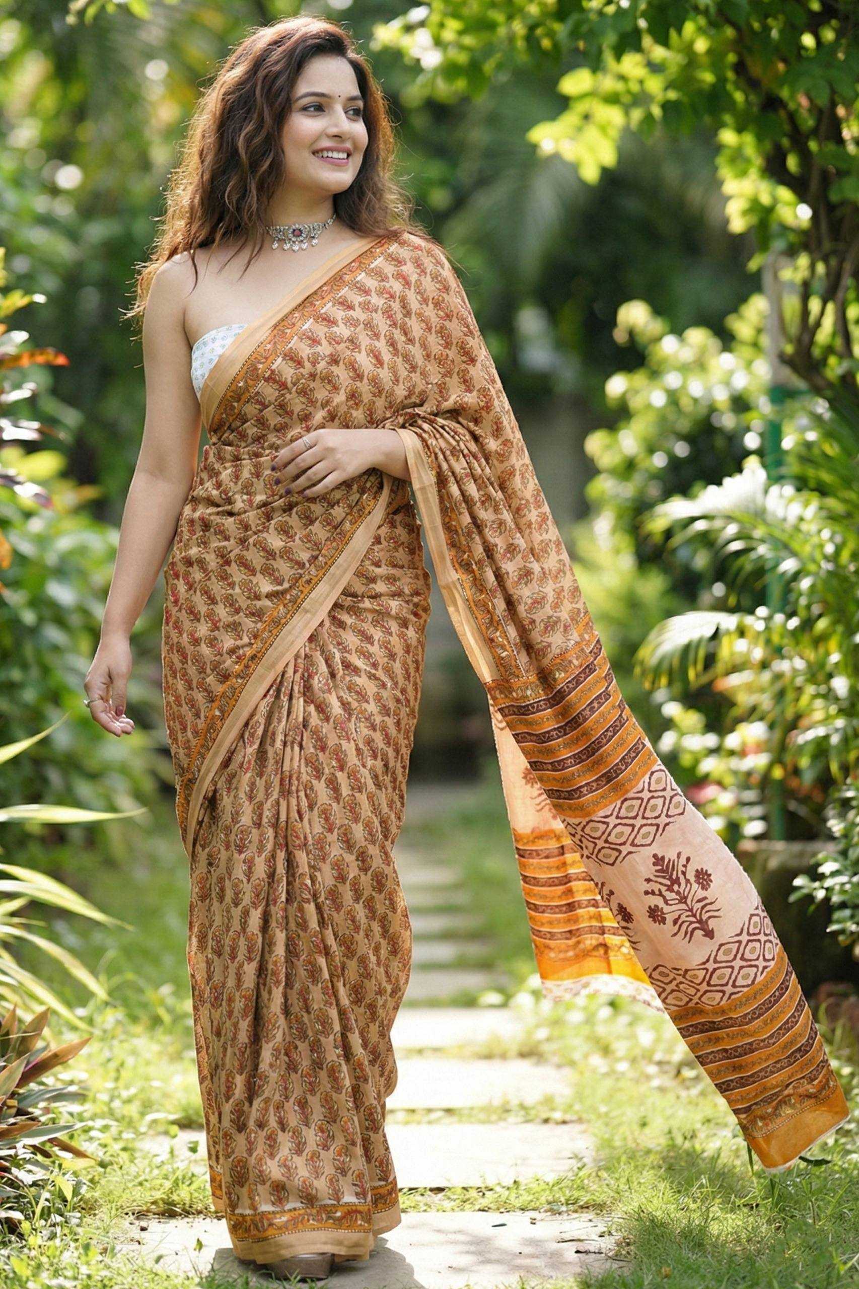 Ynf Cotton RIN229 78-MISS JULIYANA 11 Sarees Wholesale Block Print Sarees Festive Sarees Mulmul Cotton Sarees Manufacturer- Kapda Export