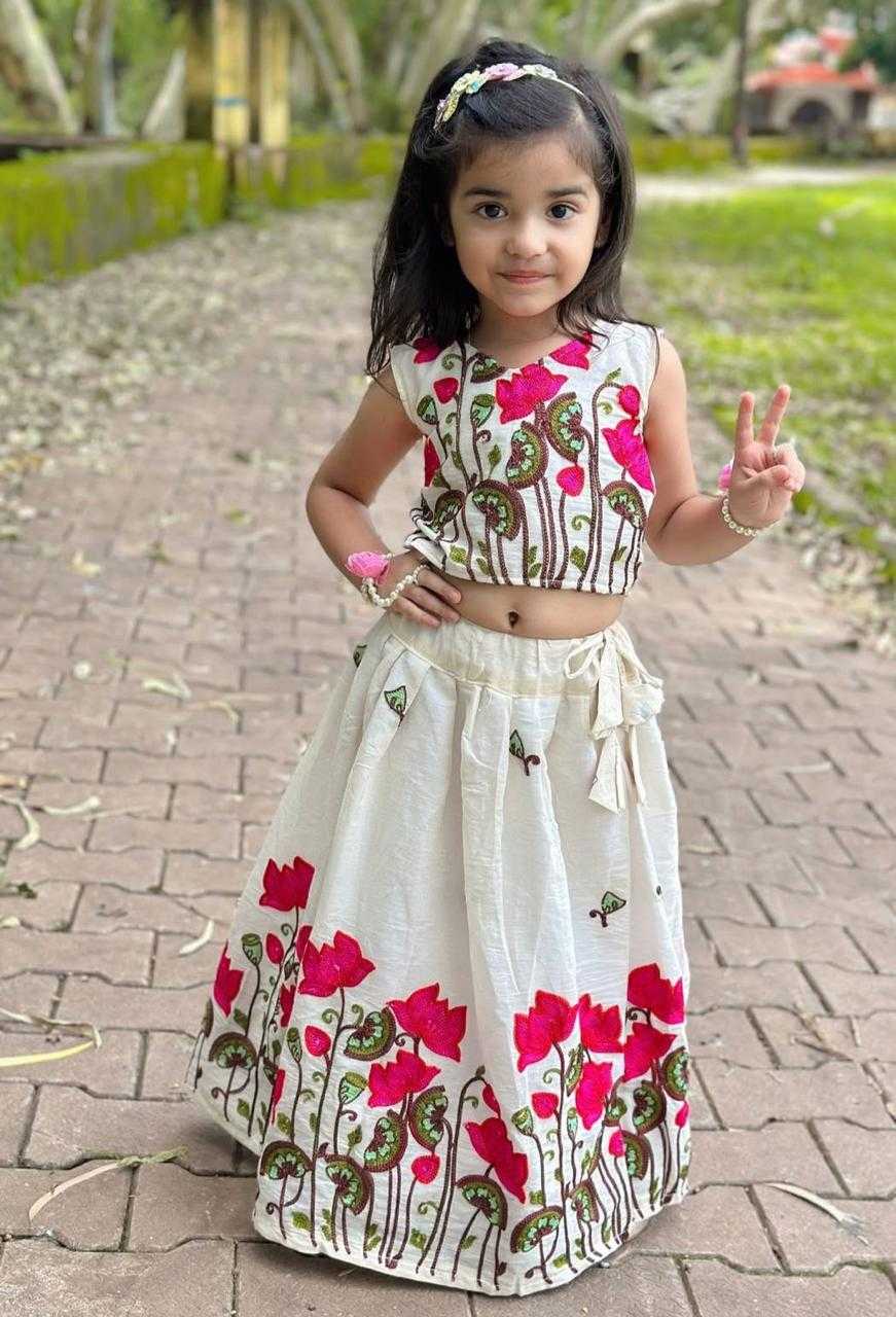 Ynf Cotton RIN235 THREADS Kids Wear Wholesale Kids Lehenga Kids Lehenga Choli Baby Girl Lehenga Manufacturer- Kapda Export
