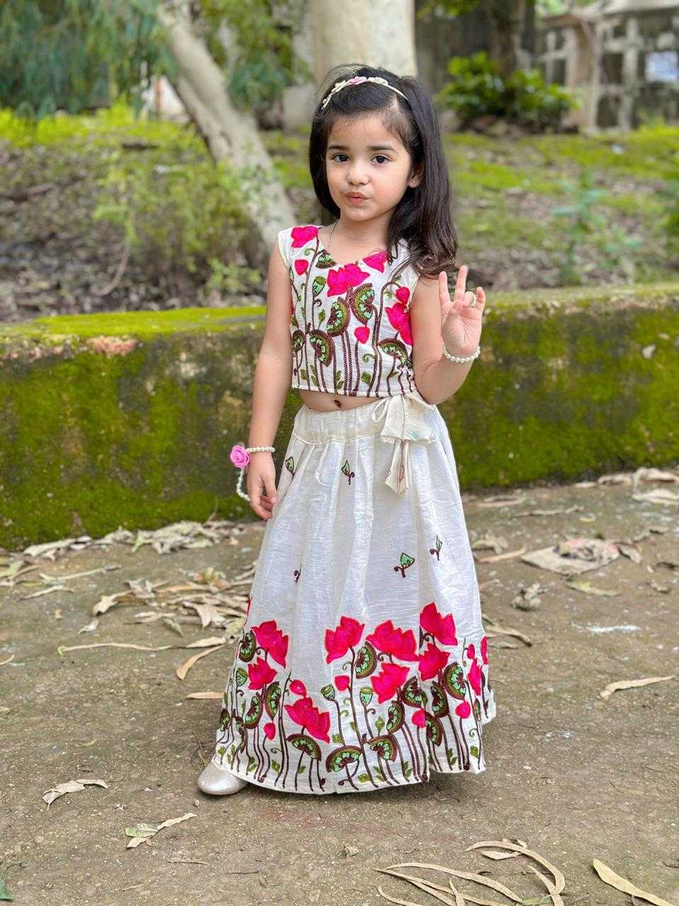 Ynf Cotton RIN235 THREADS Kids Wear Wholesale Kids Lehenga Kids Lehenga Choli Baby Girl Lehenga Manufacturer- Kapda Export