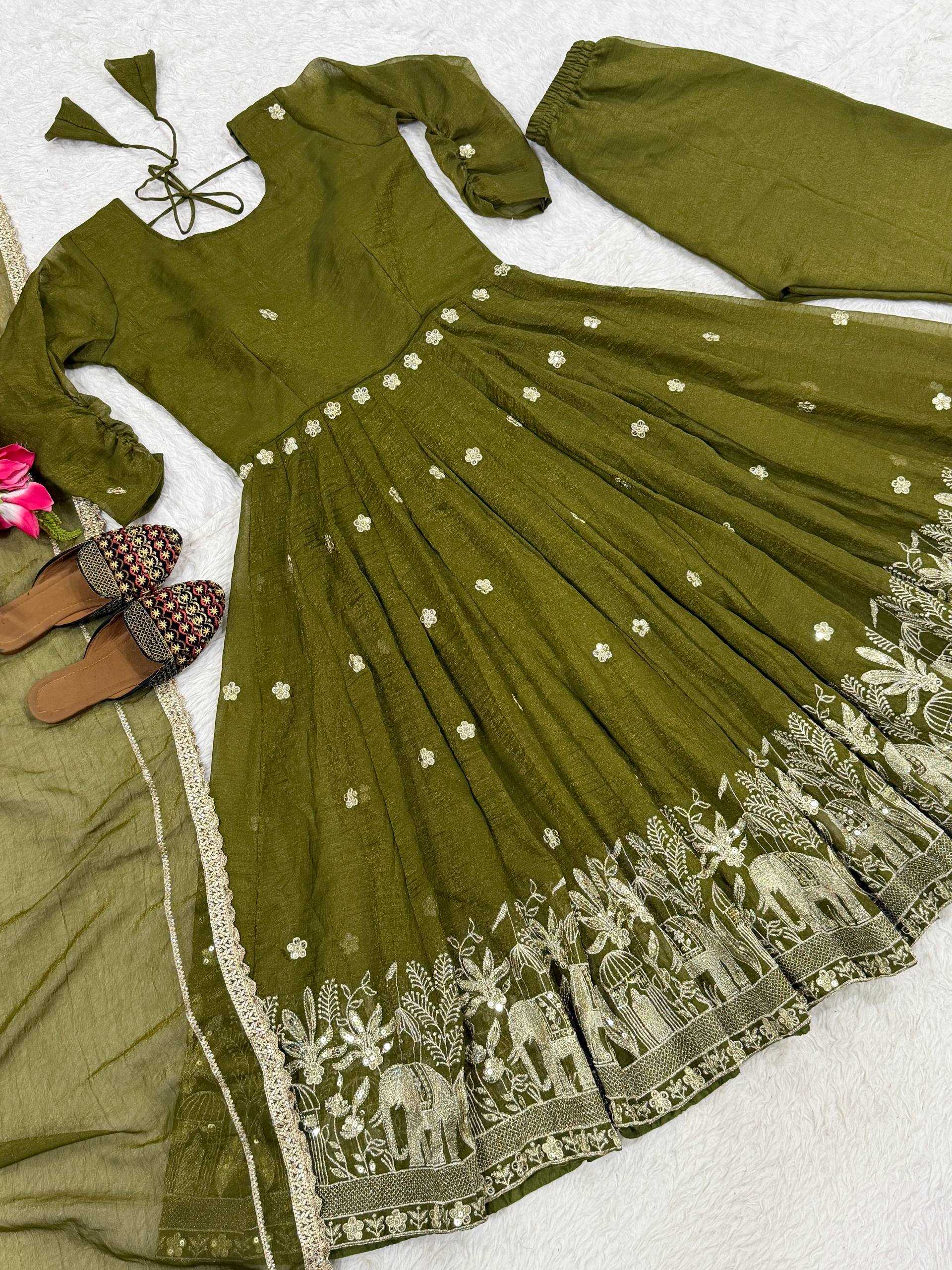 Ynf Crepe Silk KESH515 1267 Suits & Dresses Festive Collections Wholesale Anarkali Suits Chanderi Suit Eid Collections Manufacturer- Kapda Export