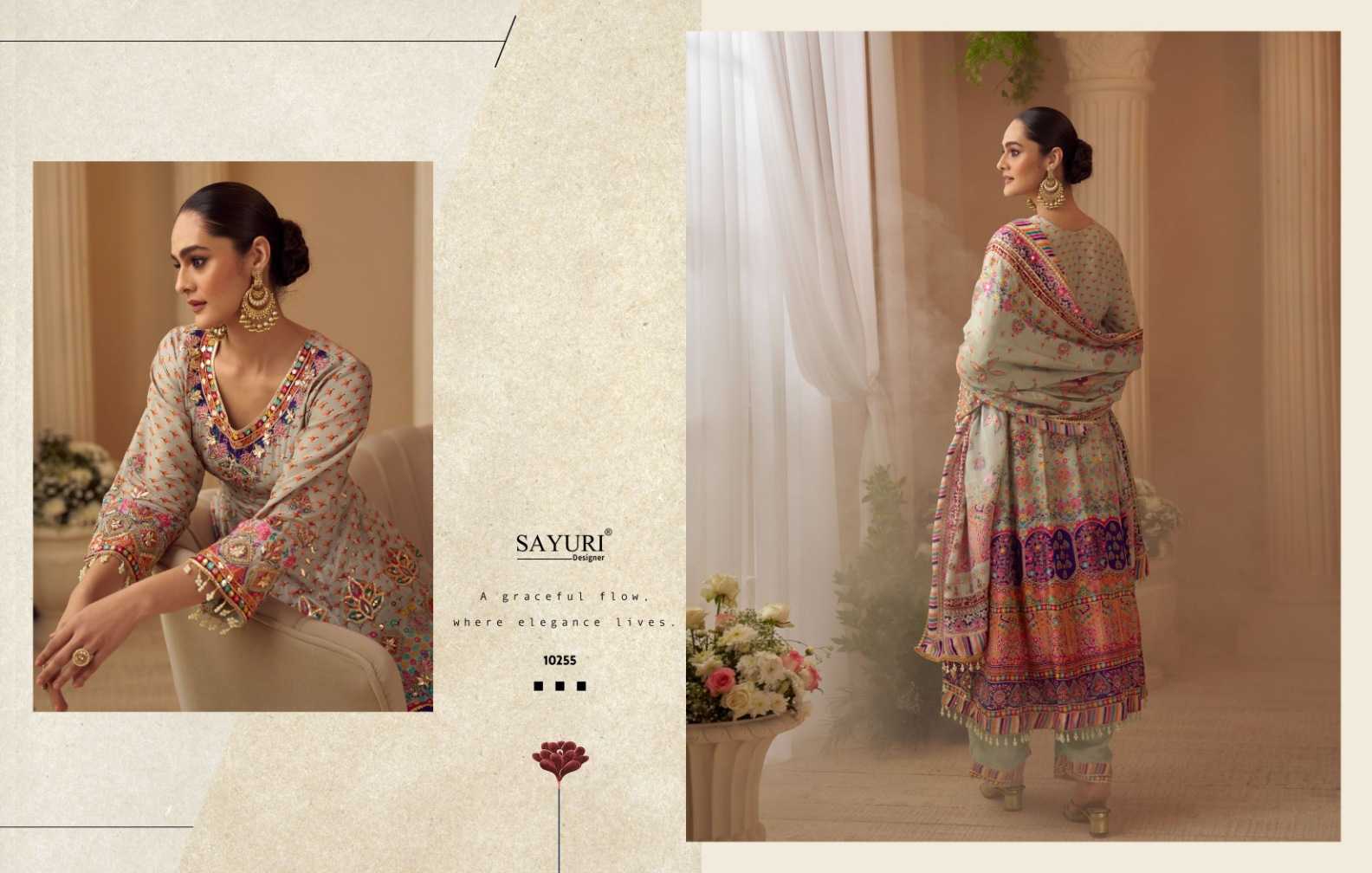 Ynf Crepe Silk KESH709 SAYURI SARTHI 10255 Kurti Wholesale Festive Kurtis Ethnic Kurtis Long Kurtis Manufacturer- Kapda Export