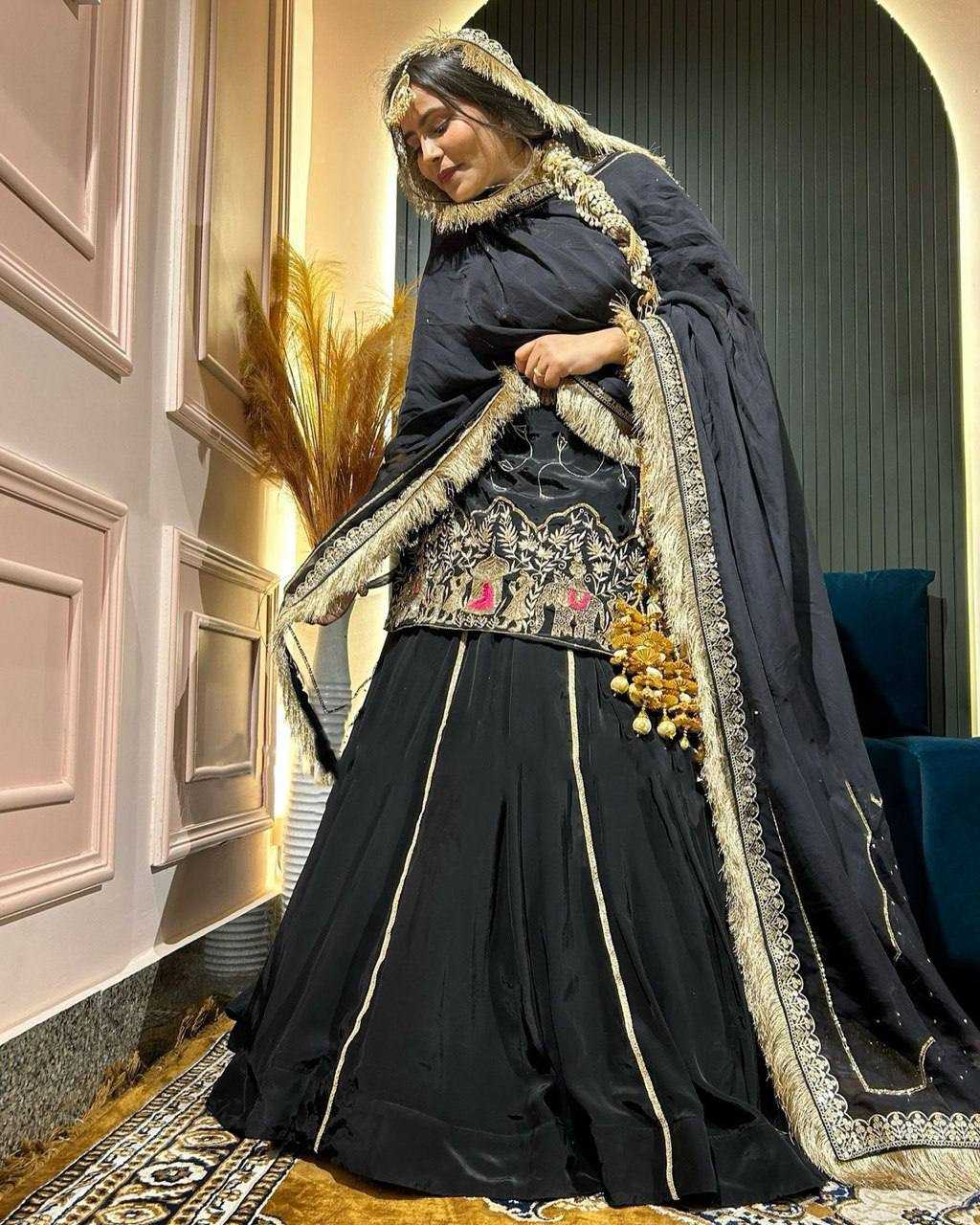 Ynf Crepe Silk RIN162 5865 Lehengas Wholesale Traditional Lehenga Rajwada Lehenga Rajasthani Poshak Manufacturer- Kapda Export