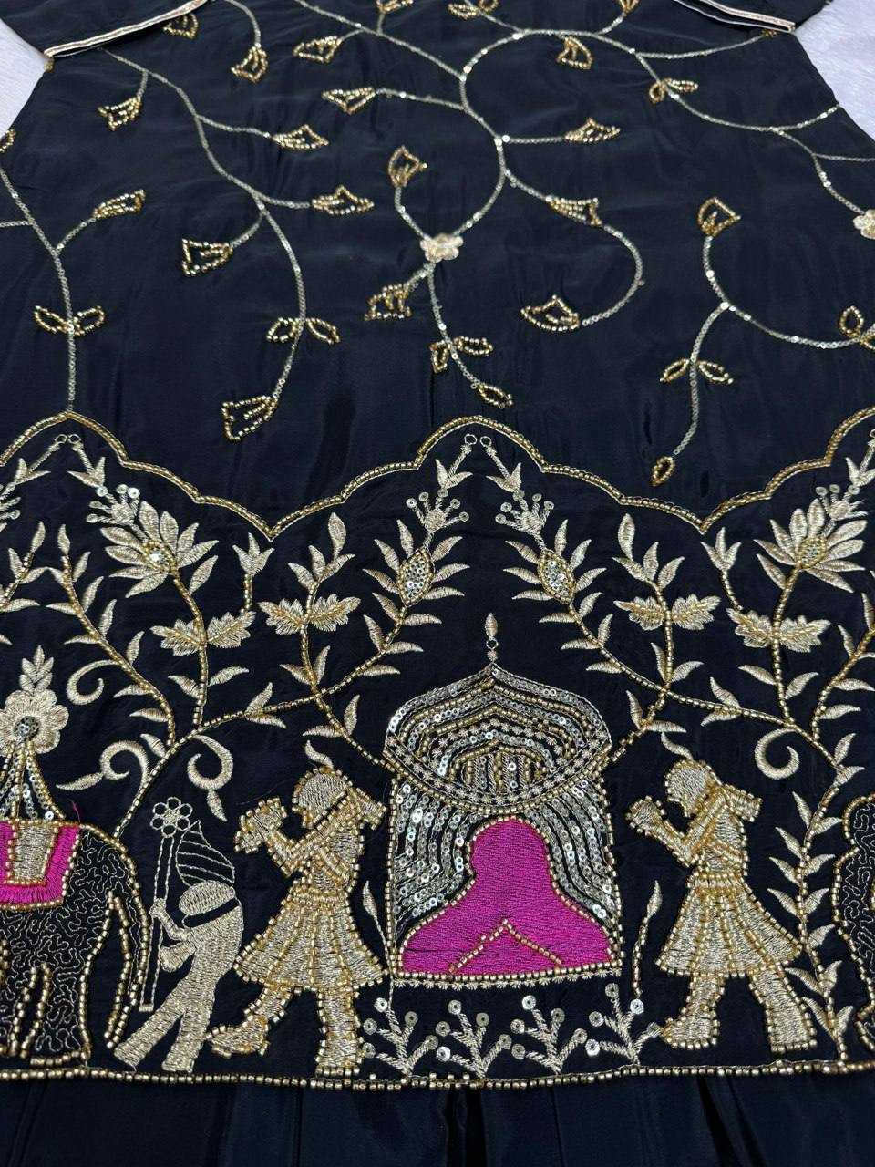 Ynf Crepe Silk RIN162 5865 Lehengas Wholesale Traditional Lehenga Rajwada Lehenga Rajasthani Poshak Manufacturer- Kapda Export