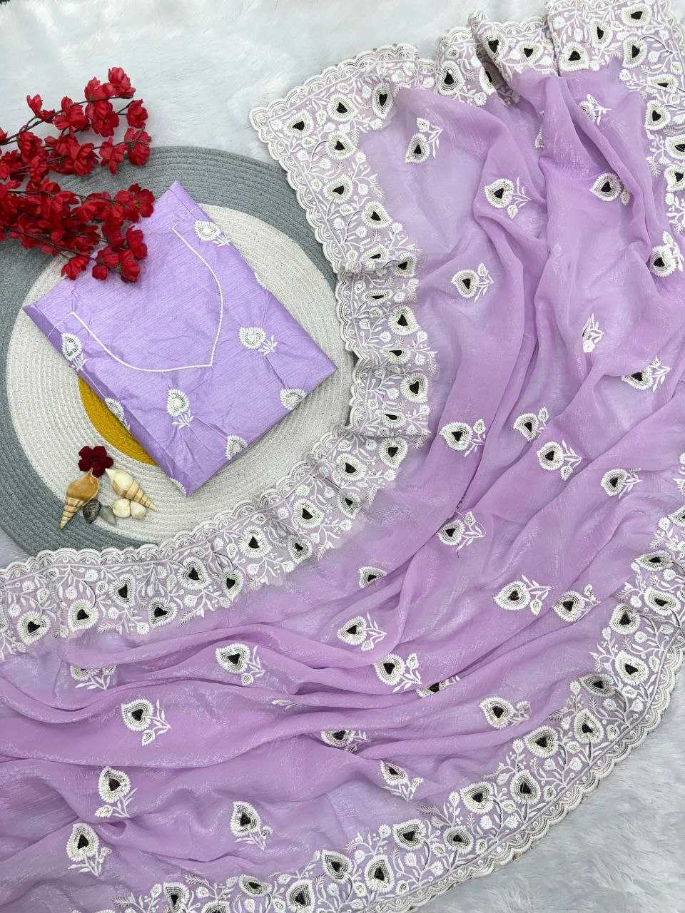 Ynf Crunchi RIN230 655 Sarees Wholesale Chiffon Sarees Pink Sarees Green Sarees Manufacturer- Kapda Export