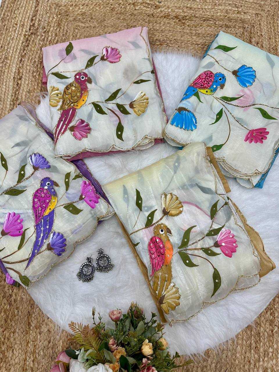 Ynf Crush Silk KESH509 gold crush Sarees Wholesale Printed Sarees Hand Work Sarees Golden Sarees Manufacturer- Kapda Export