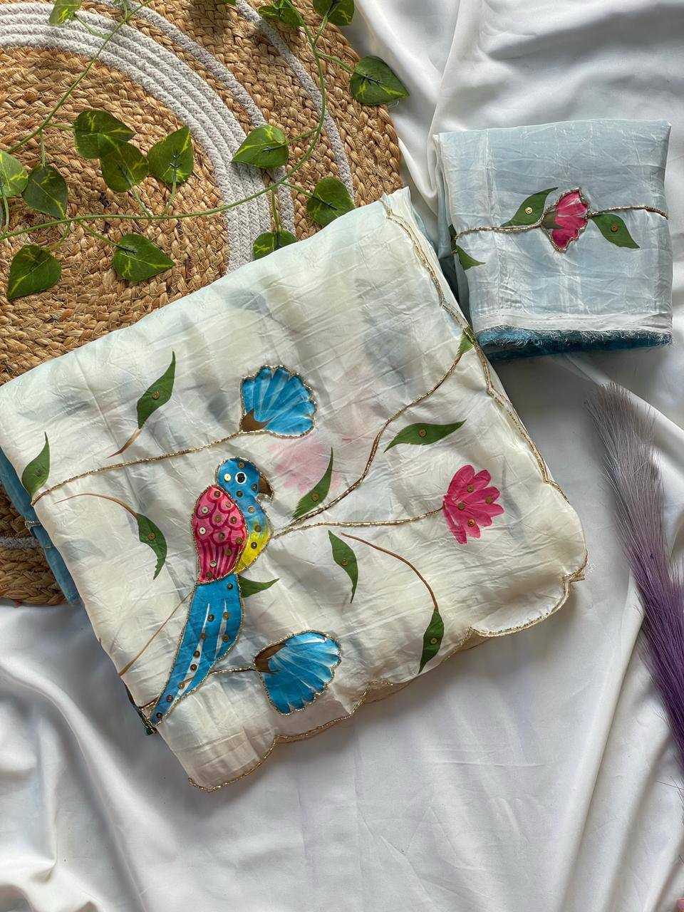 Ynf Crush Silk KESH509 gold crush Sarees Wholesale Printed Sarees Hand Work Sarees Golden Sarees Manufacturer- Kapda Export