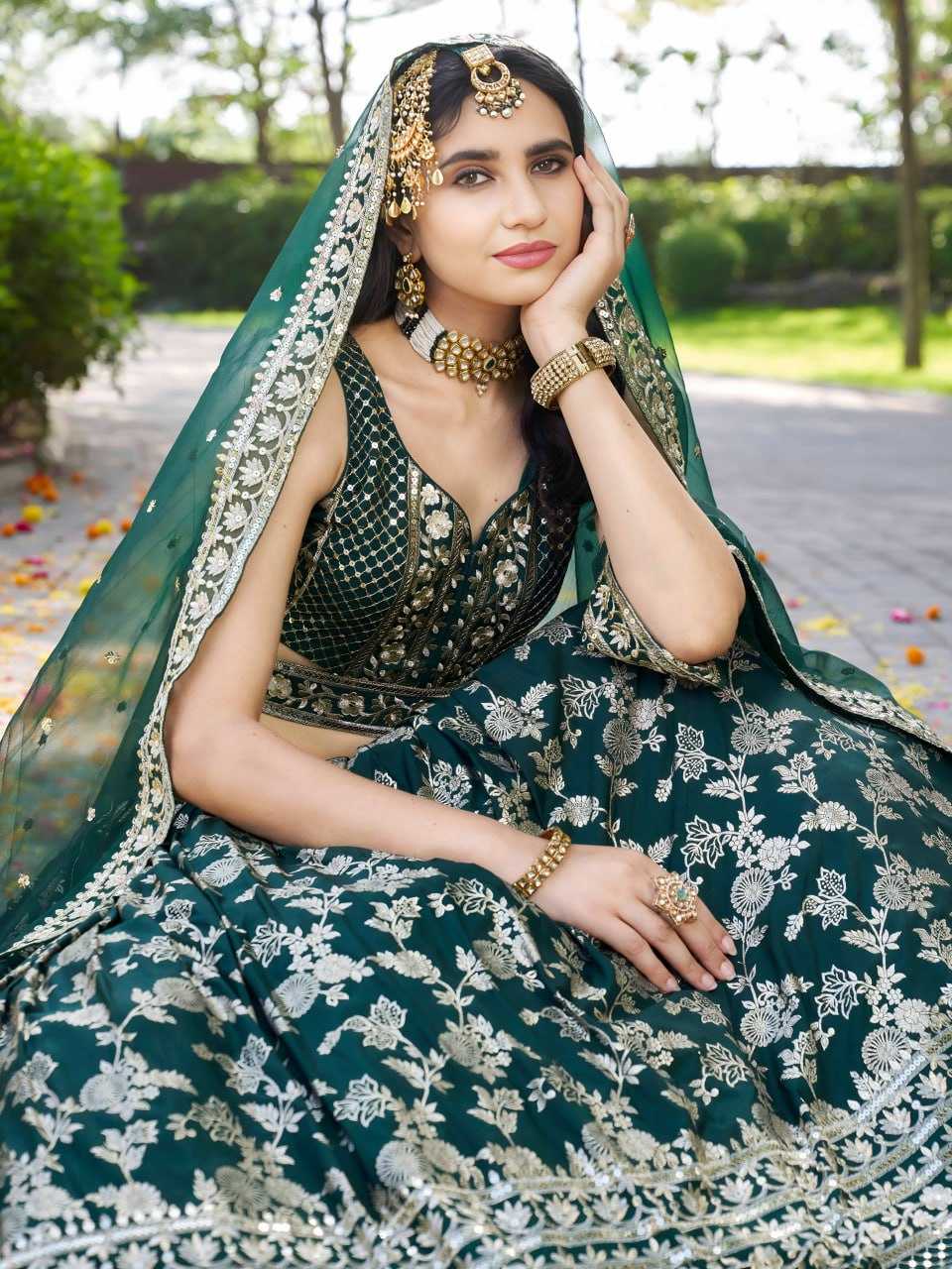 Ynf Dola Silk KESH638 7100 Lehengas Wholesale Silk Lehenga Designer Lehenga Choli Green Lehenga Manufacturer- Kapda Export
