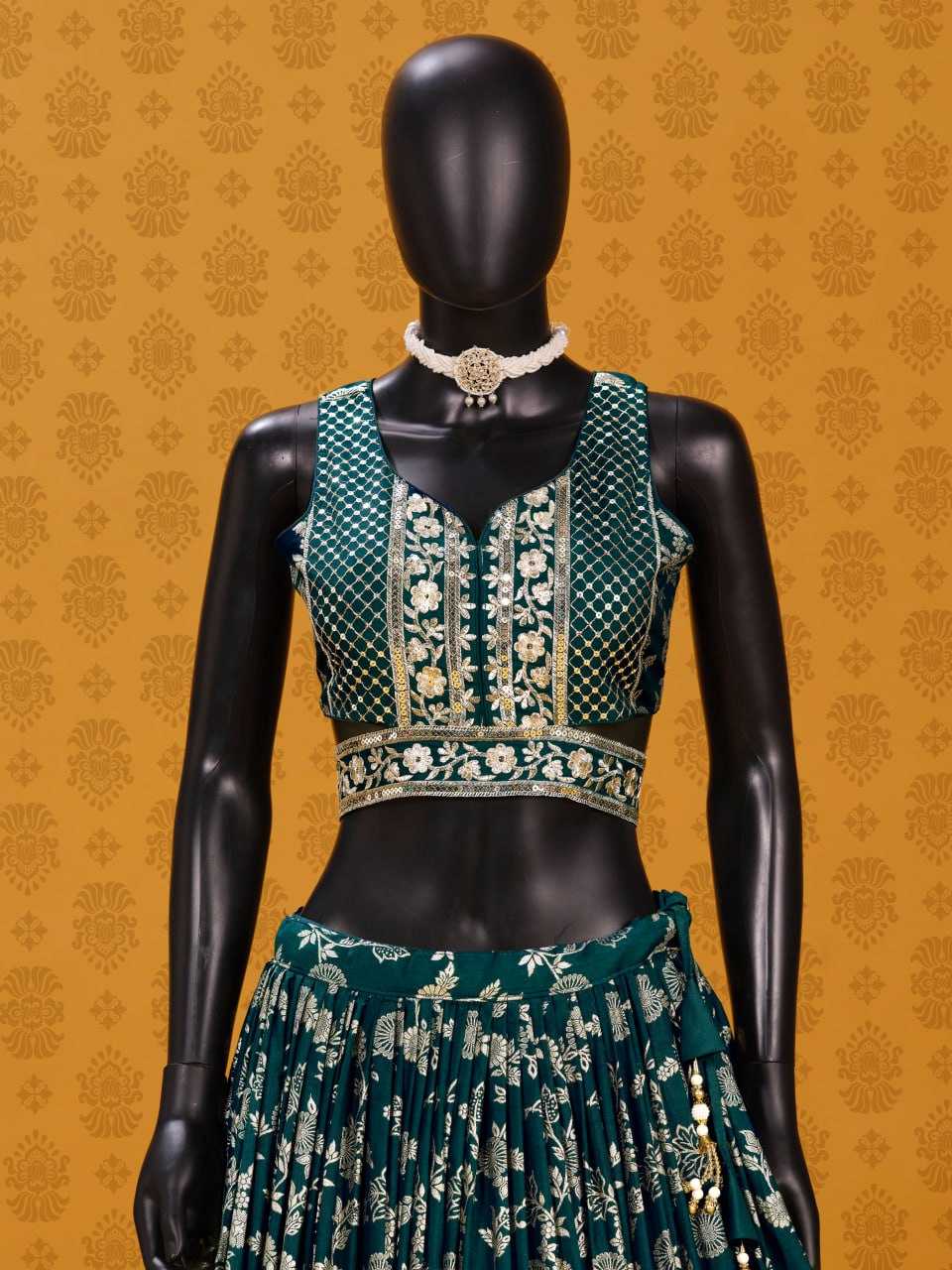Ynf Dola Silk KESH638 7100 Lehengas Wholesale Silk Lehenga Designer Lehenga Choli Green Lehenga Manufacturer- Kapda Export