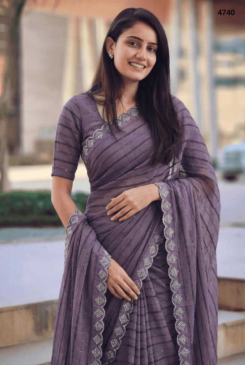 Ynf Dull Moss KESH114 4740 Sarees Wholesale Fancy Sarees Work Sarees Cutwork Saree Manufacturer- Kapda Export