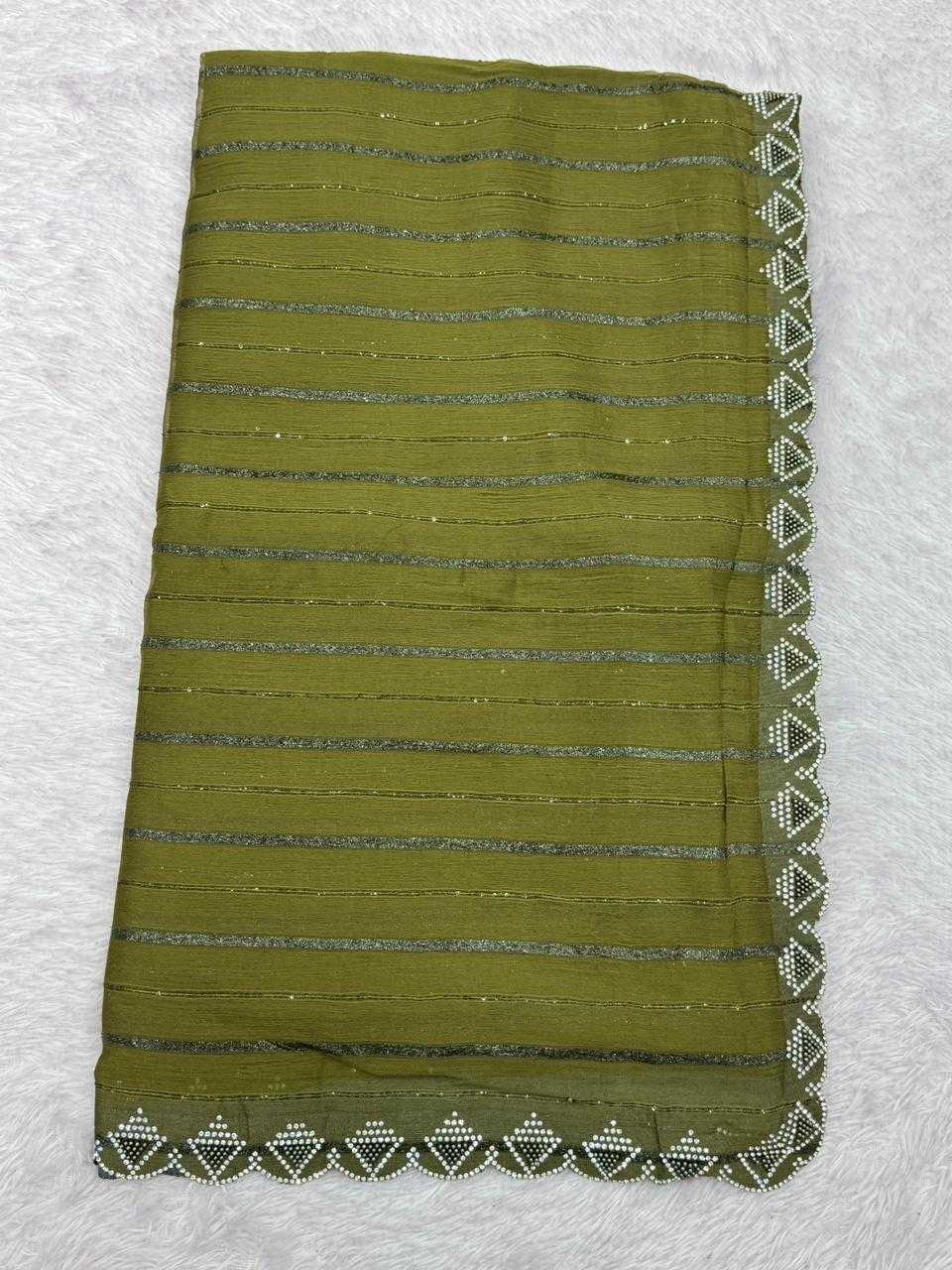 Ynf Dull Moss KESH114 4740 Sarees Wholesale Fancy Sarees Work Sarees Cutwork Saree Manufacturer- Kapda Export