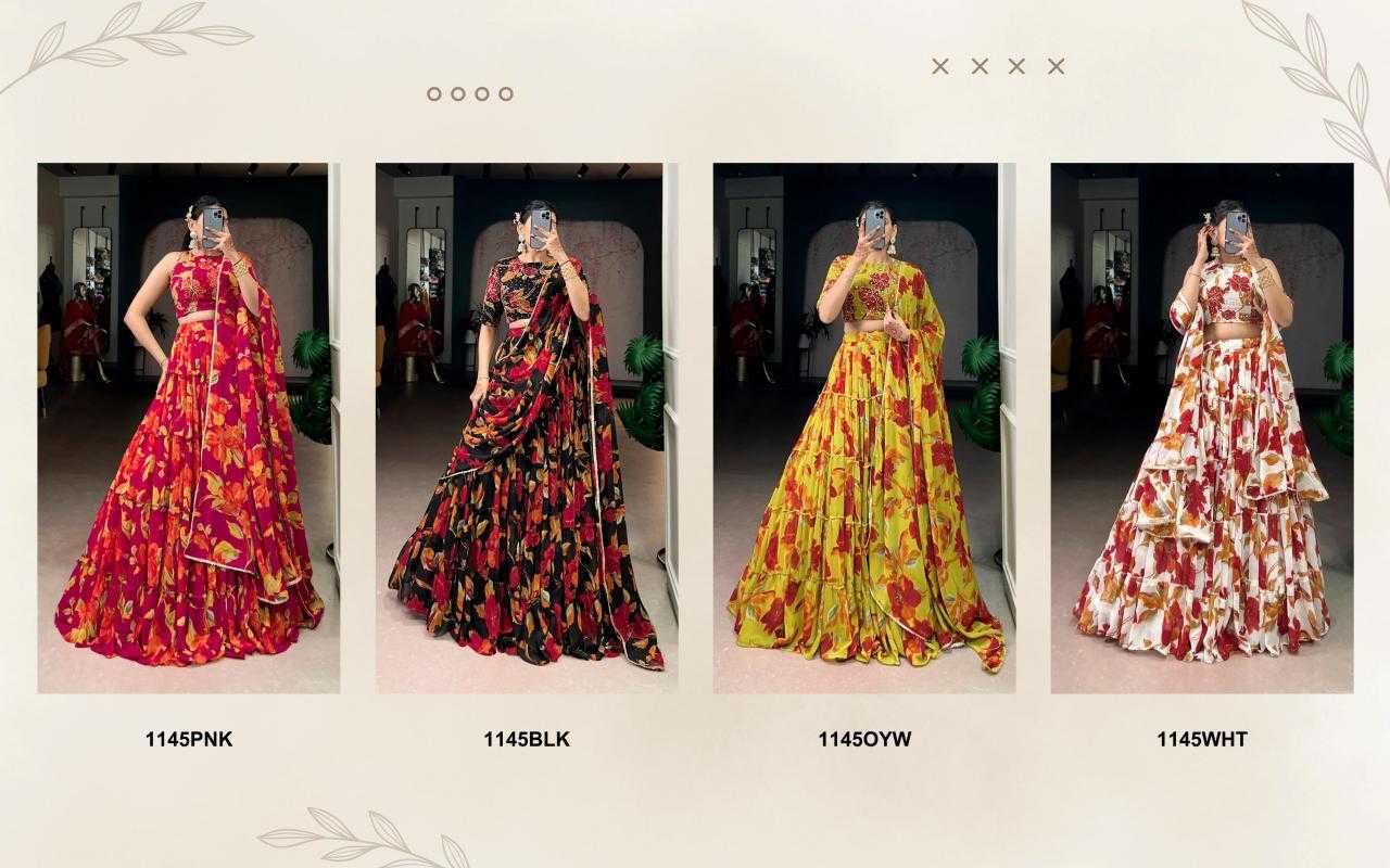 Ynf Fancy KESH134 1145 Lehengas Wholesale Fancy Lehenga Designer Lehenga Choli Floral Lehenga Manufacturer- Kapda Export