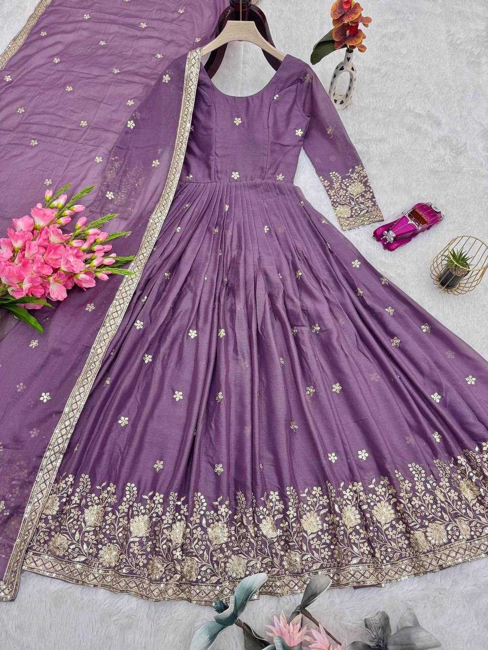 Ynf Fancy KESH490 694 Gowns Wholesale Anarkali Gown Embroidered Gown Party Wear Gowns Manufacturer- Kapda Export
