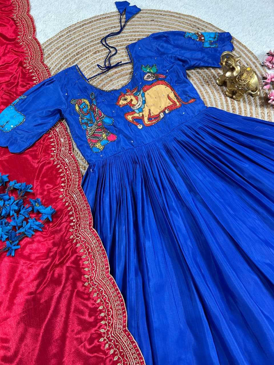 Ynf Fancy KESH505 Krishana Gowns Festive Collections Wholesale Fancy Gowns Anarkali Gown Pongal Collections Manufacturer- Kapda Export