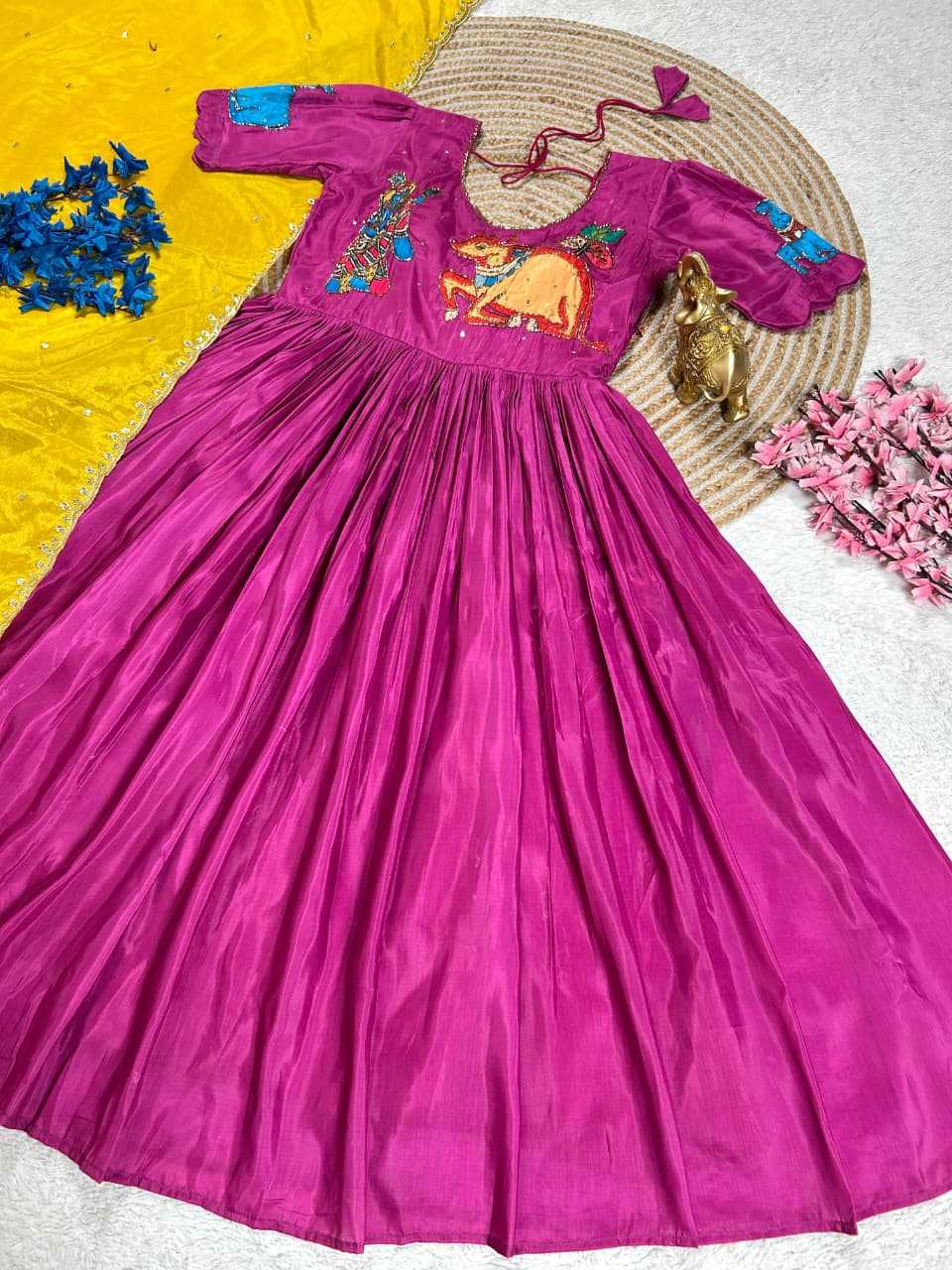 Ynf Fancy KESH505 Krishana Gowns Festive Collections Wholesale Fancy Gowns Anarkali Gown Pongal Collections Manufacturer- Kapda Export