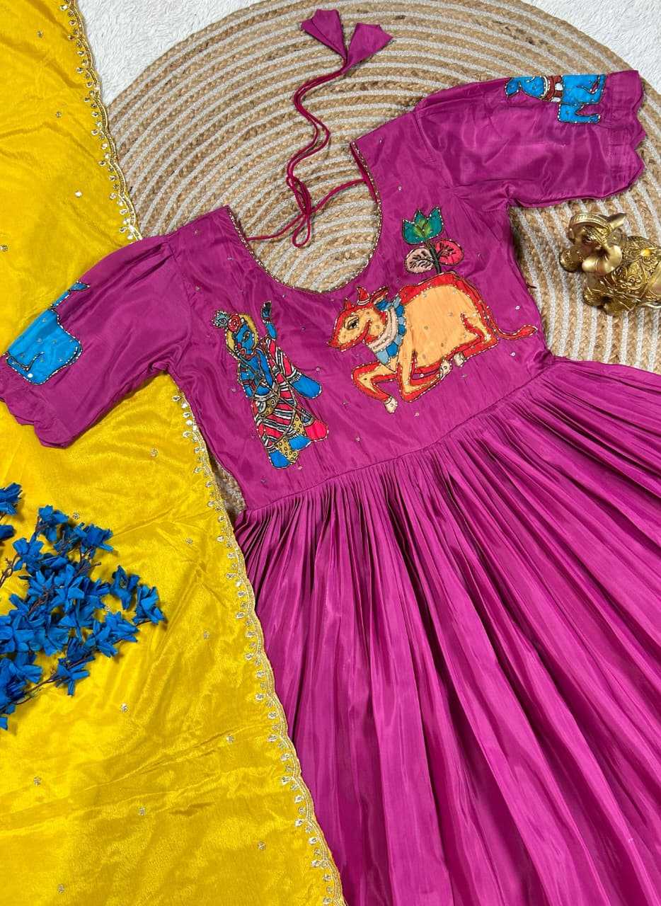 Ynf Fancy KESH505 Krishana Gowns Festive Collections Wholesale Fancy Gowns Anarkali Gown Pongal Collections Manufacturer- Kapda Export