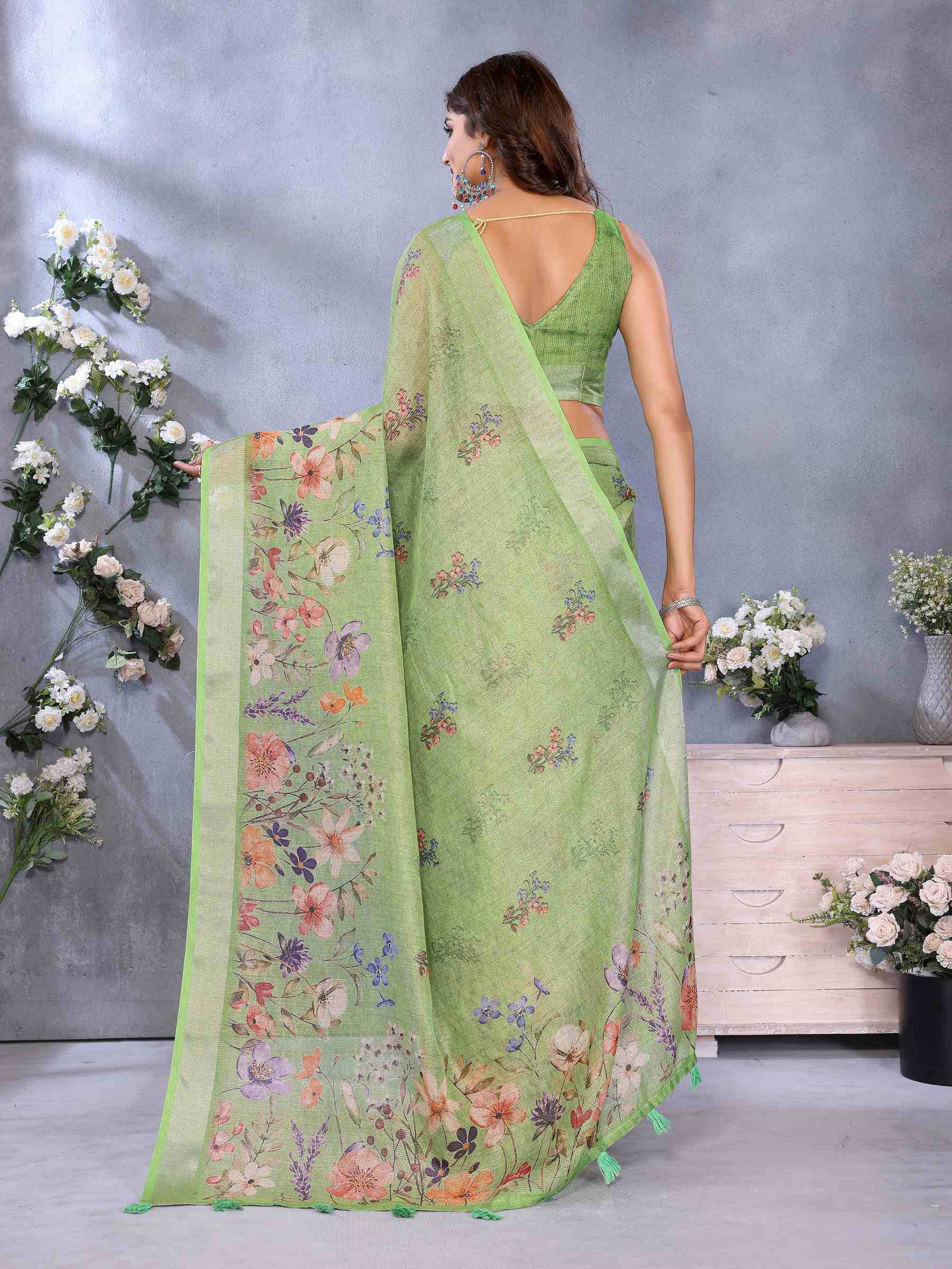 Ynf Fancy KESH553 412 Sarees Wholesale Festive Sarees Casual Sarees Green Sarees Manufacturer- Kapda Export