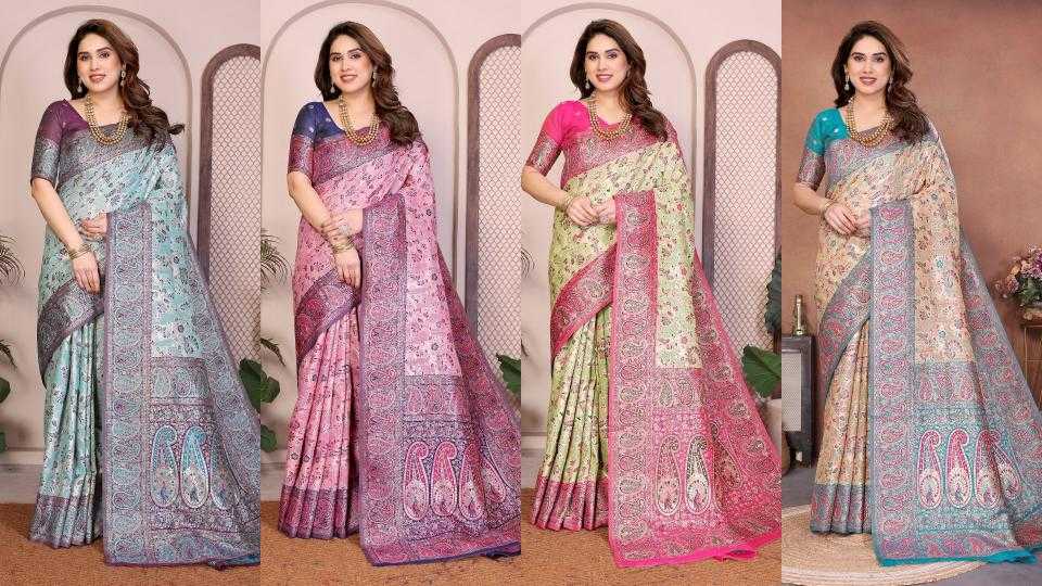 Ynf Fancy KESH659 Saptapadi1 Sarees Silk Sarees Wholesale Zari Border Sarees Silk Sarees For Weddings Rajputi Sarees Manufacturer- Kapda Export