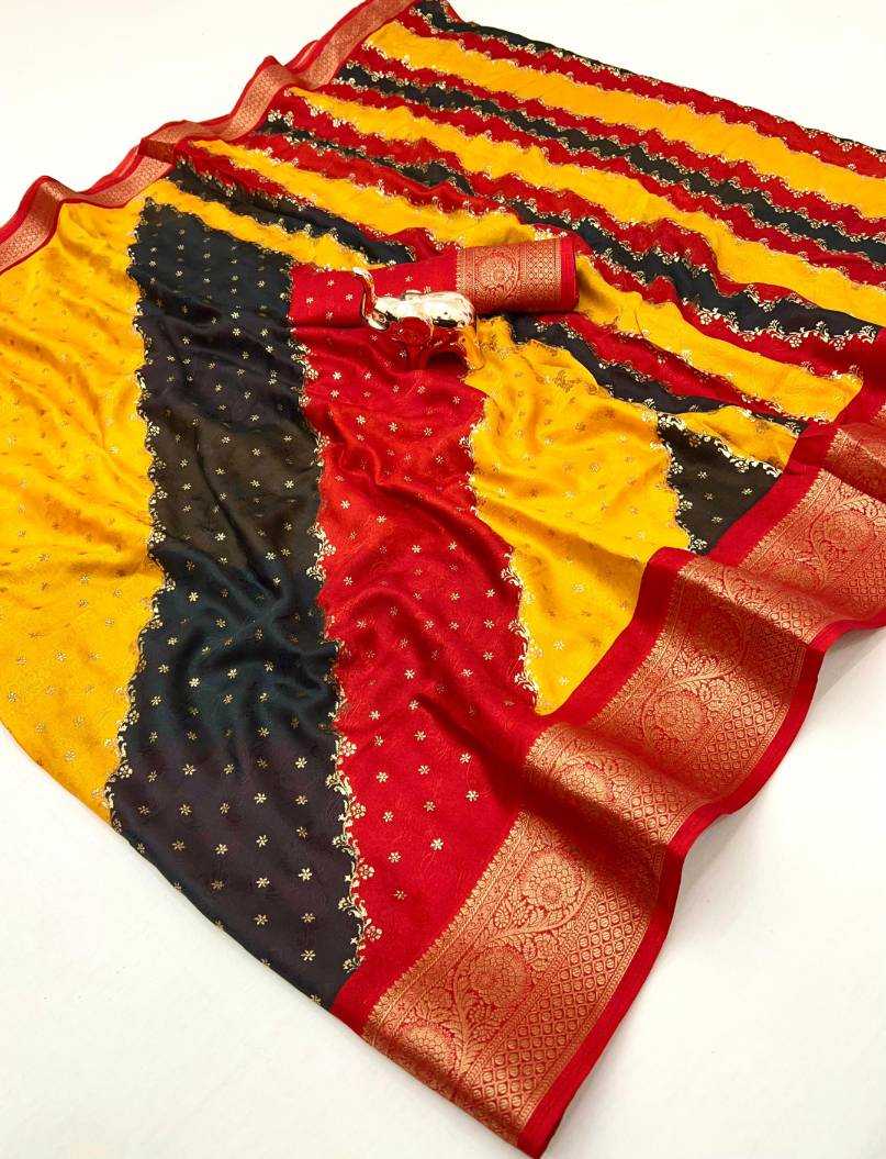 Ynf Fancy KESH695 Lahriya Sarees Wholesale Designer Sarees Leheriya Sarees Zari Sarees Manufacturer- Kapda Export