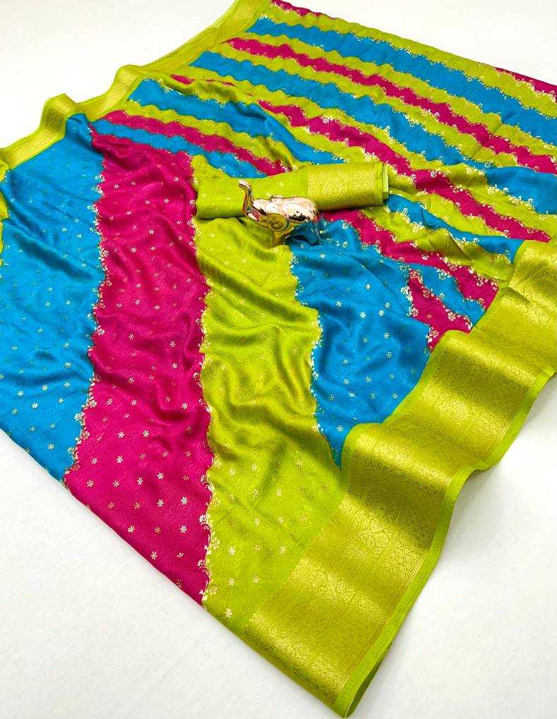 Ynf Fancy KESH695 Lahriya Sarees Wholesale Designer Sarees Leheriya Sarees Zari Sarees Manufacturer- Kapda Export