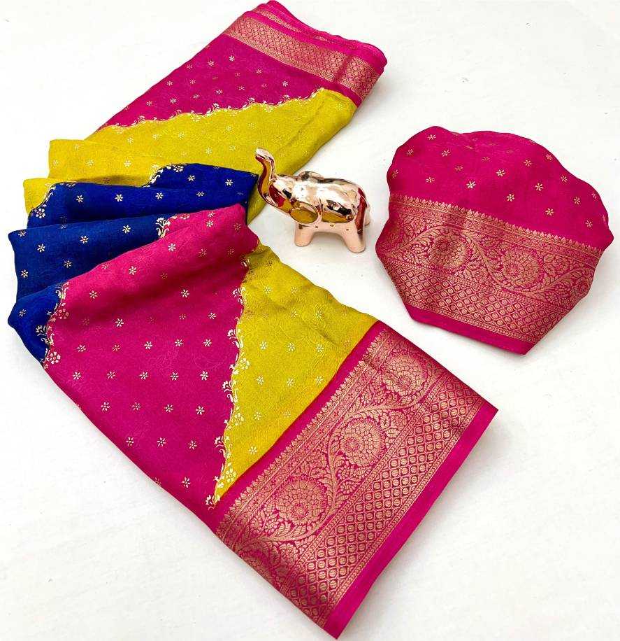 Ynf Fancy KESH695 Lahriya Sarees Wholesale Designer Sarees Leheriya Sarees Zari Sarees Manufacturer- Kapda Export