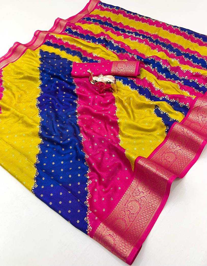 Ynf Fancy KESH695 Lahriya Sarees Wholesale Designer Sarees Leheriya Sarees Zari Sarees Manufacturer- Kapda Export