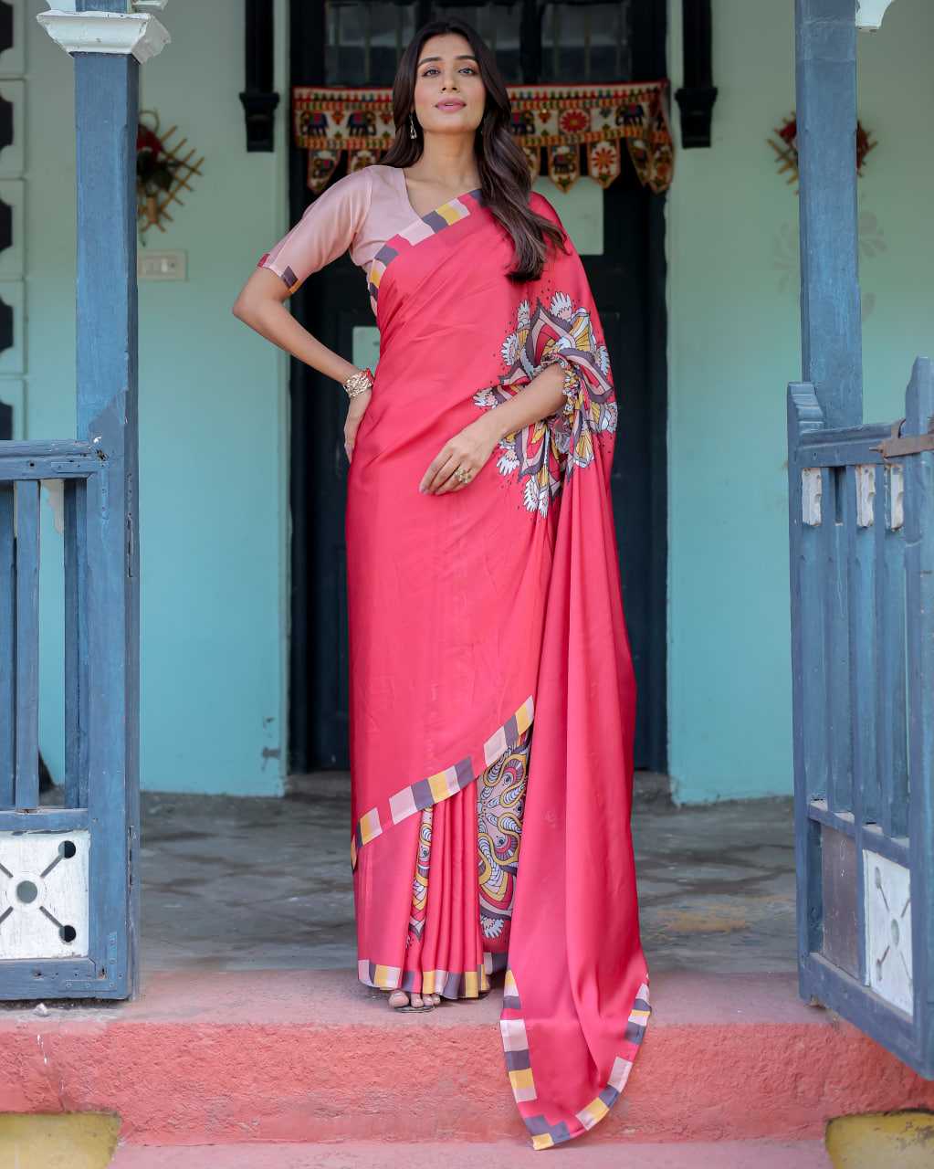 Ynf Fancy KESH719 125 Sarees Wholesale Designer Sarees Floral Sarees Ruffle Sarees Manufacturer- Kapda Export