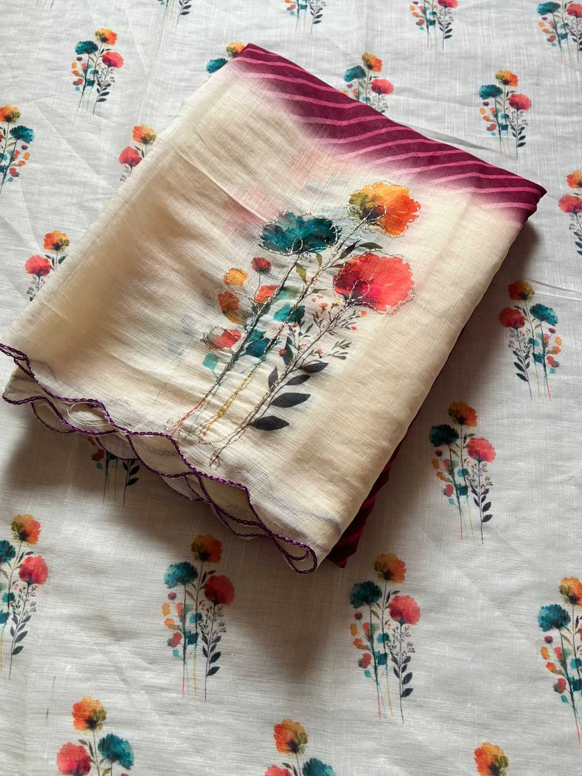 Ynf Fancy KESH721 SOFT PENNY Sarees Wholesale Floral Sarees Sequins Work Saree Festive Sarees Manufacturer- Kapda Export