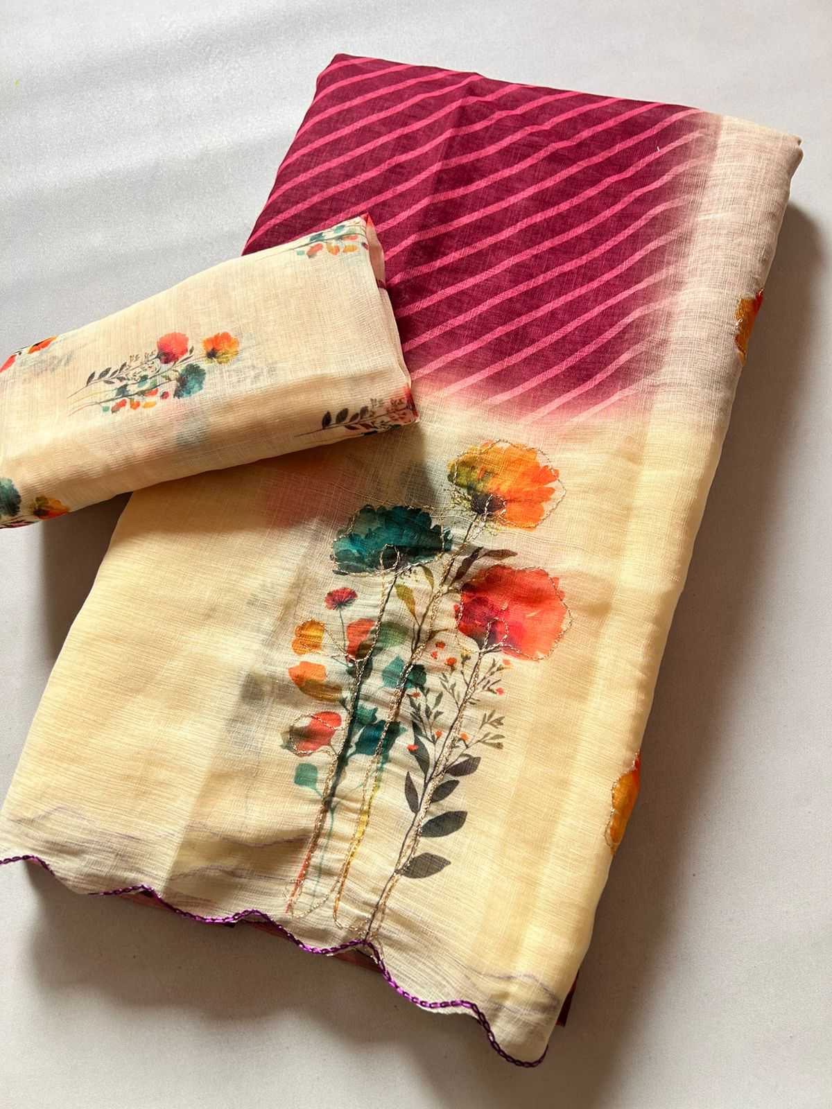 Ynf Fancy KESH721 SOFT PENNY Sarees Wholesale Floral Sarees Sequins Work Saree Festive Sarees Manufacturer- Kapda Export