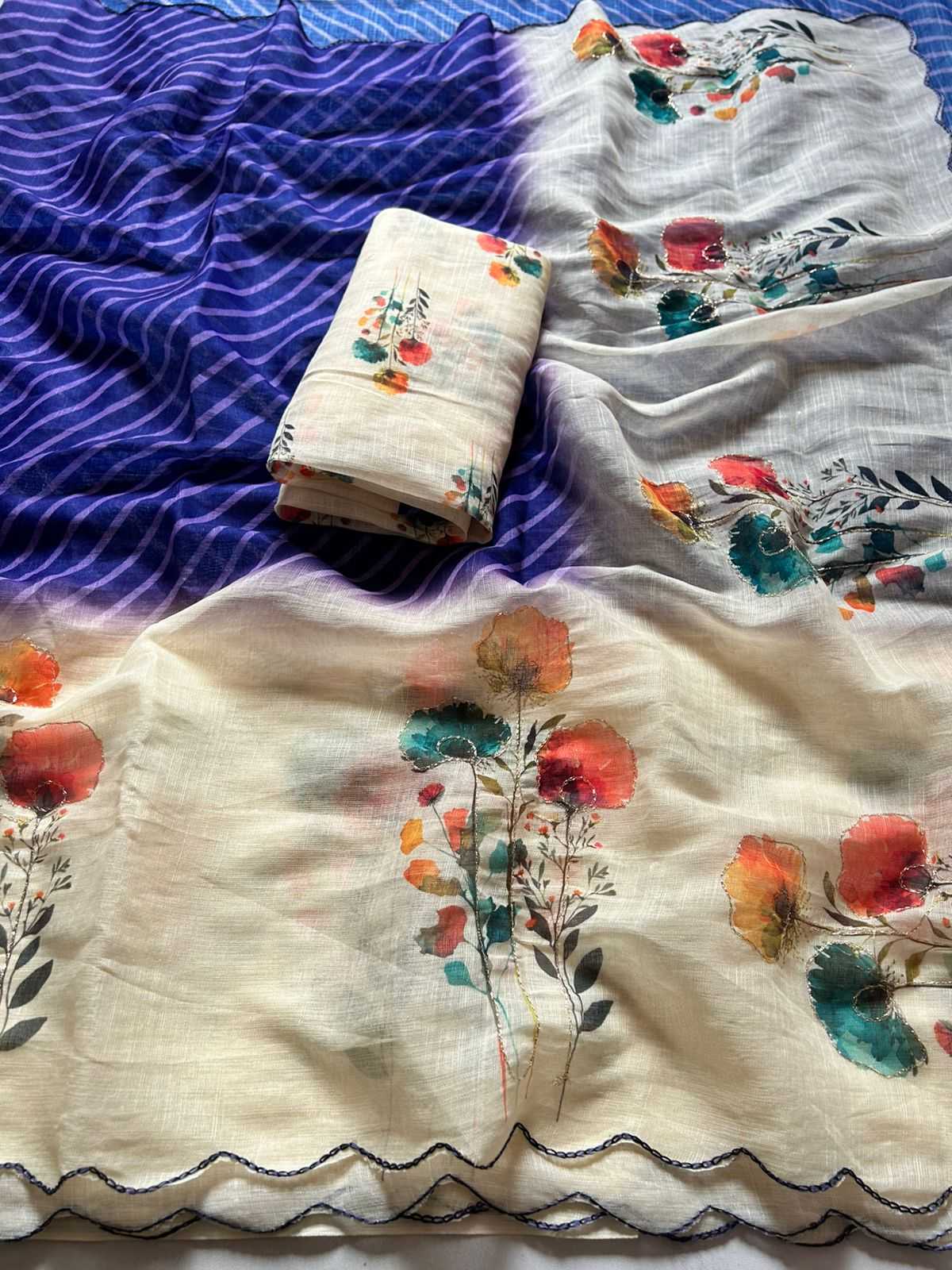 Ynf Fancy KESH721 SOFT PENNY Sarees Wholesale Floral Sarees Sequins Work Saree Festive Sarees Manufacturer- Kapda Export