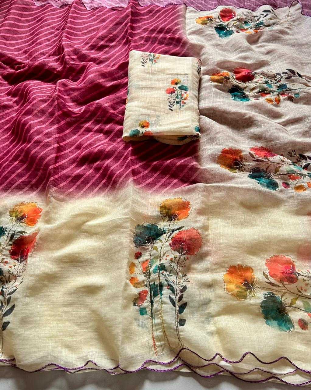 Ynf Fancy KESH721 SOFT PENNY Sarees Wholesale Floral Sarees Sequins Work Saree Festive Sarees Manufacturer- Kapda Export