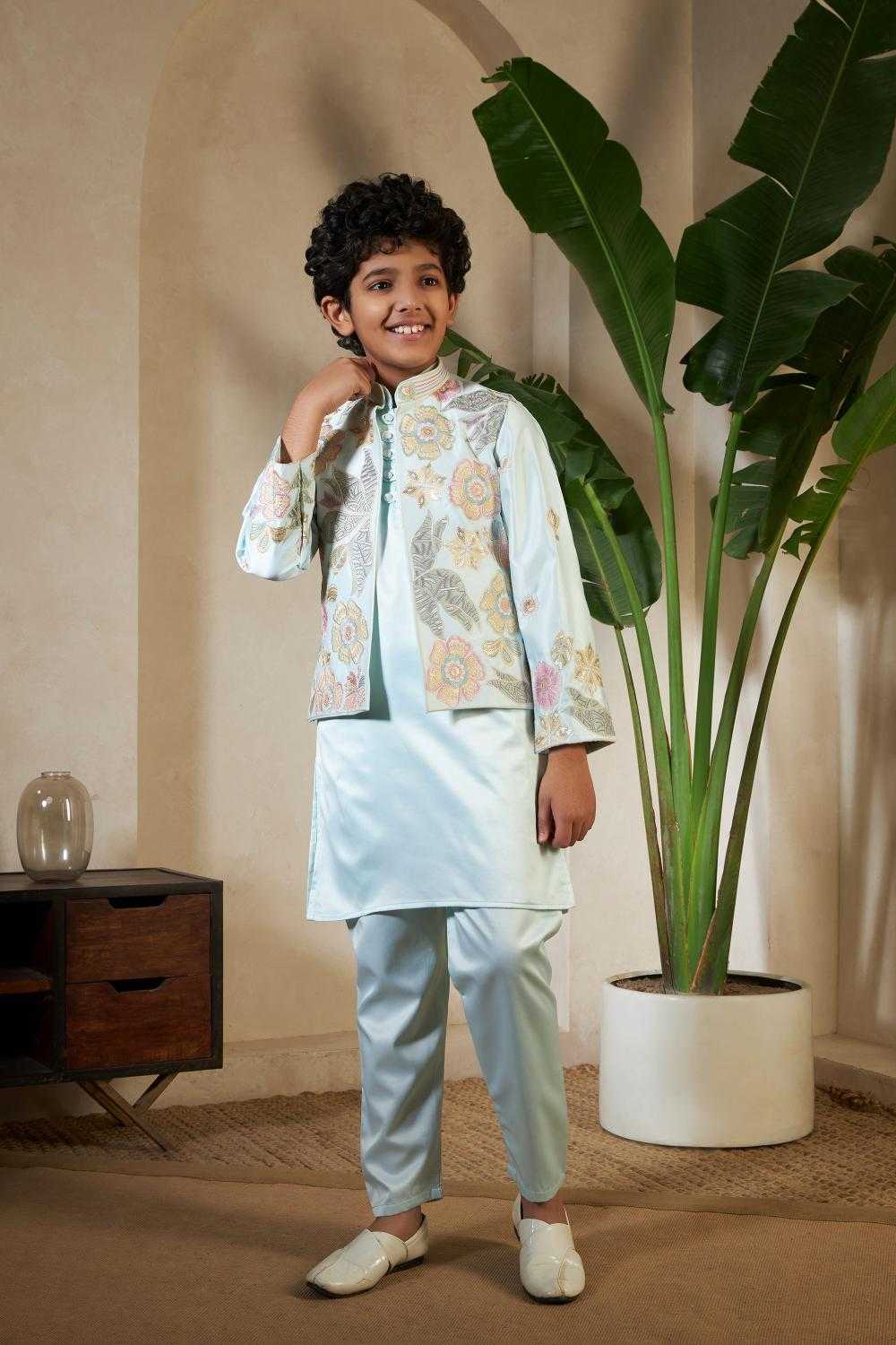 Ynf Fancy Kids Wear Wholesale Boys Kurta Pyjama Kids Kurta Pajama Boys Ethnic Wear Manufacturer- Kapda Export