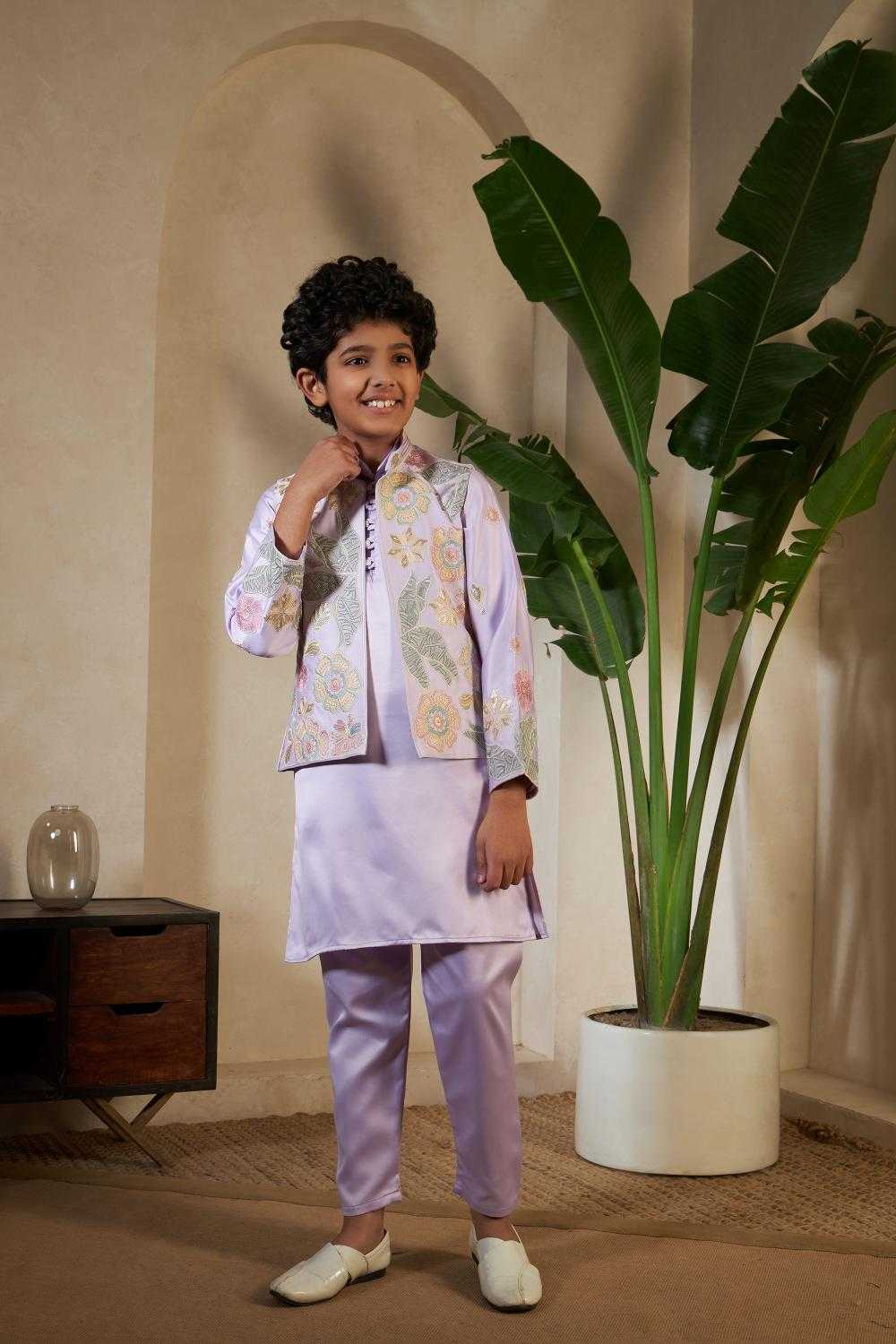 Ynf Fancy Kids Wear Wholesale Boys Kurta Pyjama Kids Kurta Pajama Boys Ethnic Wear Manufacturer- Kapda Export