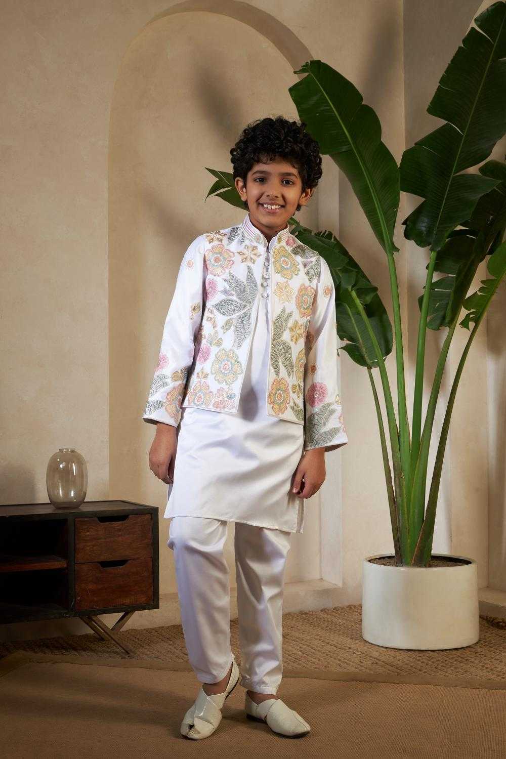 Ynf Fancy Kids Wear Wholesale Boys Kurta Pyjama Kids Kurta Pajama Boys Ethnic Wear Manufacturer- Kapda Export