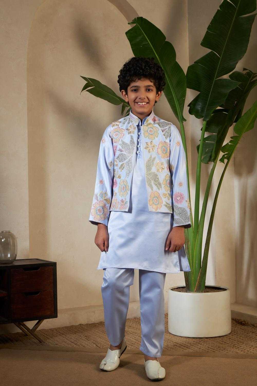 Ynf Fancy Kids Wear Wholesale Boys Kurta Pyjama Kids Kurta Pajama Boys Ethnic Wear Manufacturer- Kapda Export