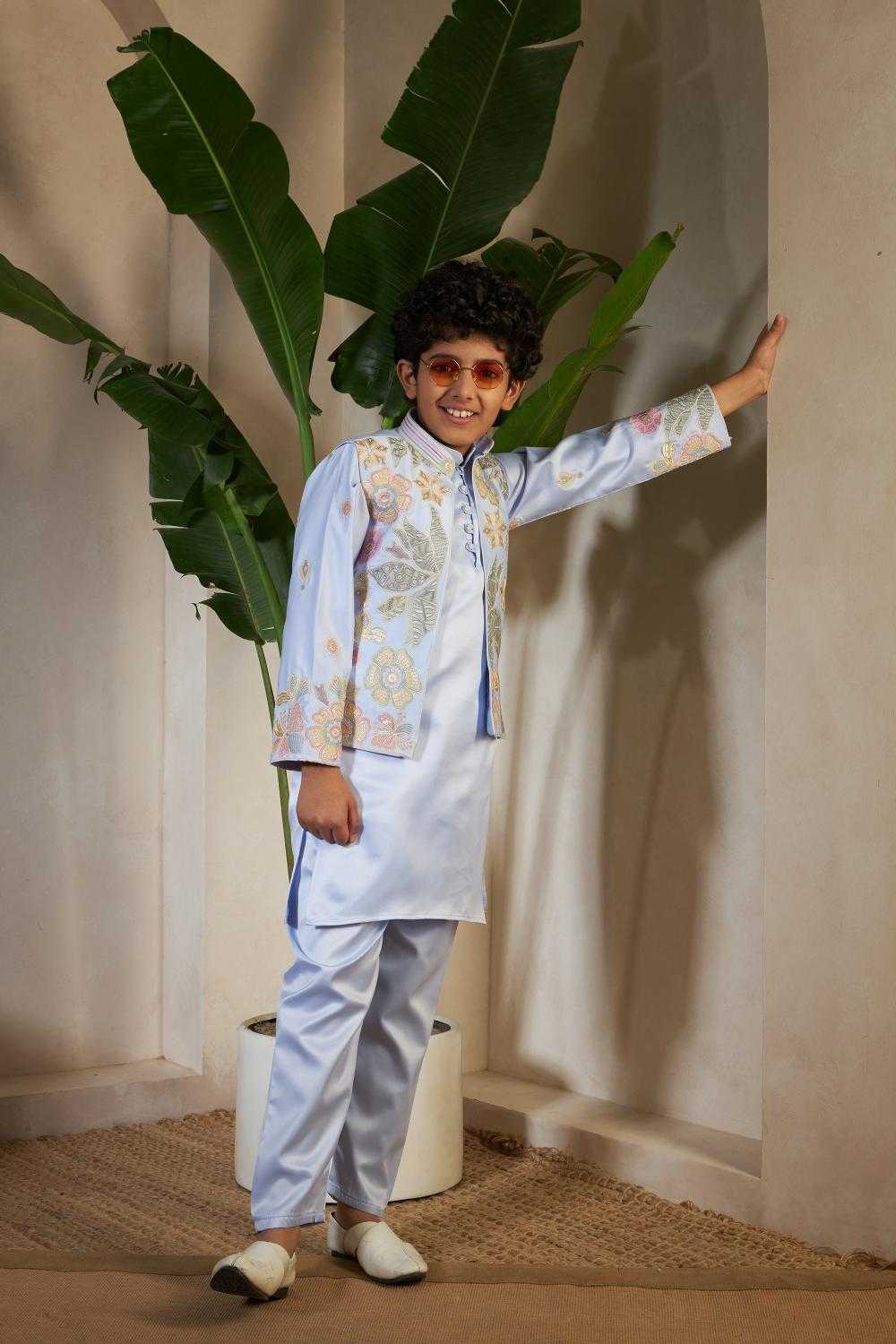 Ynf Fancy Kids Wear Wholesale Boys Kurta Pyjama Kids Kurta Pajama Boys Ethnic Wear Manufacturer- Kapda Export