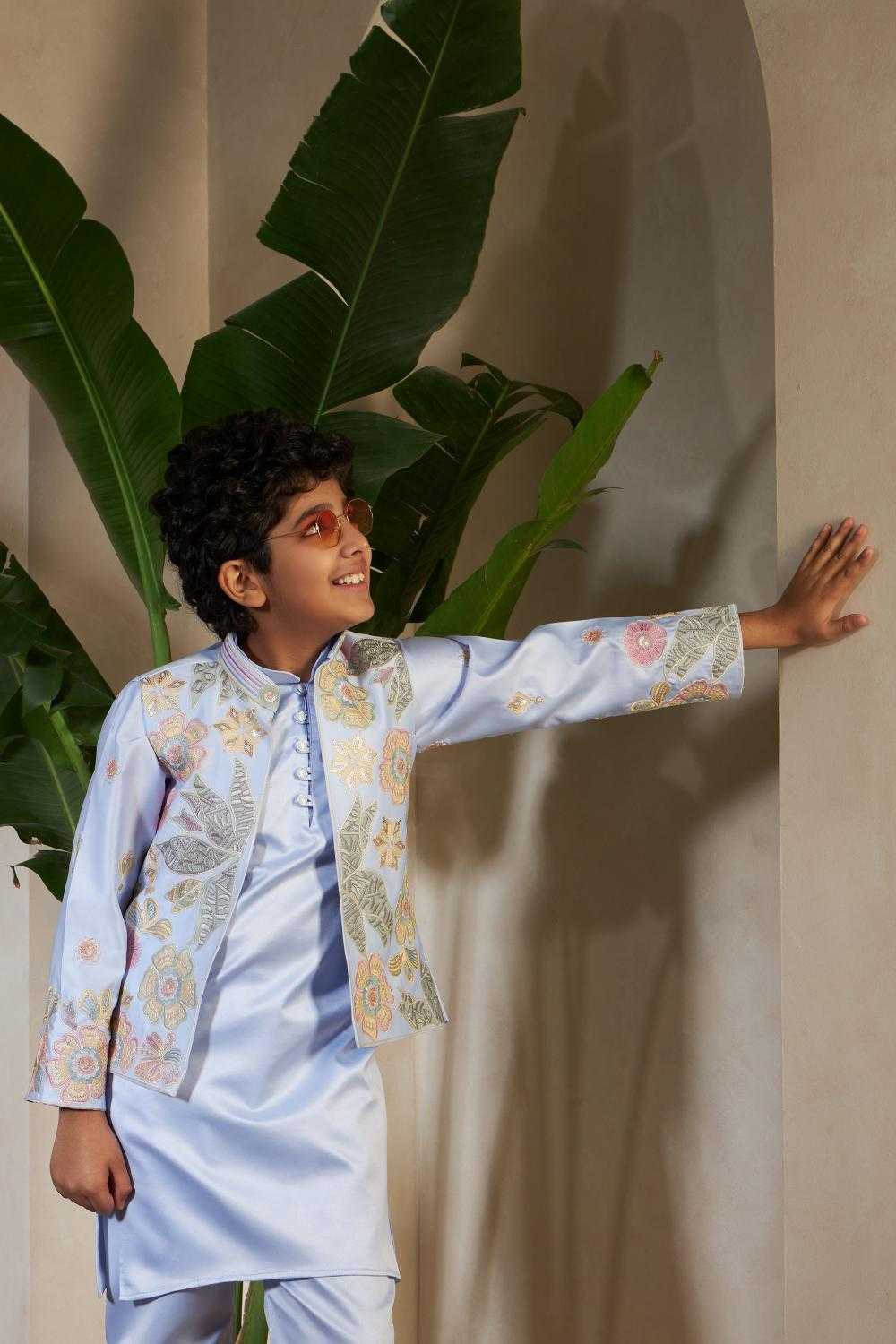 Ynf Fancy Kids Wear Wholesale Boys Kurta Pyjama Kids Kurta Pajama Boys Ethnic Wear Manufacturer- Kapda Export